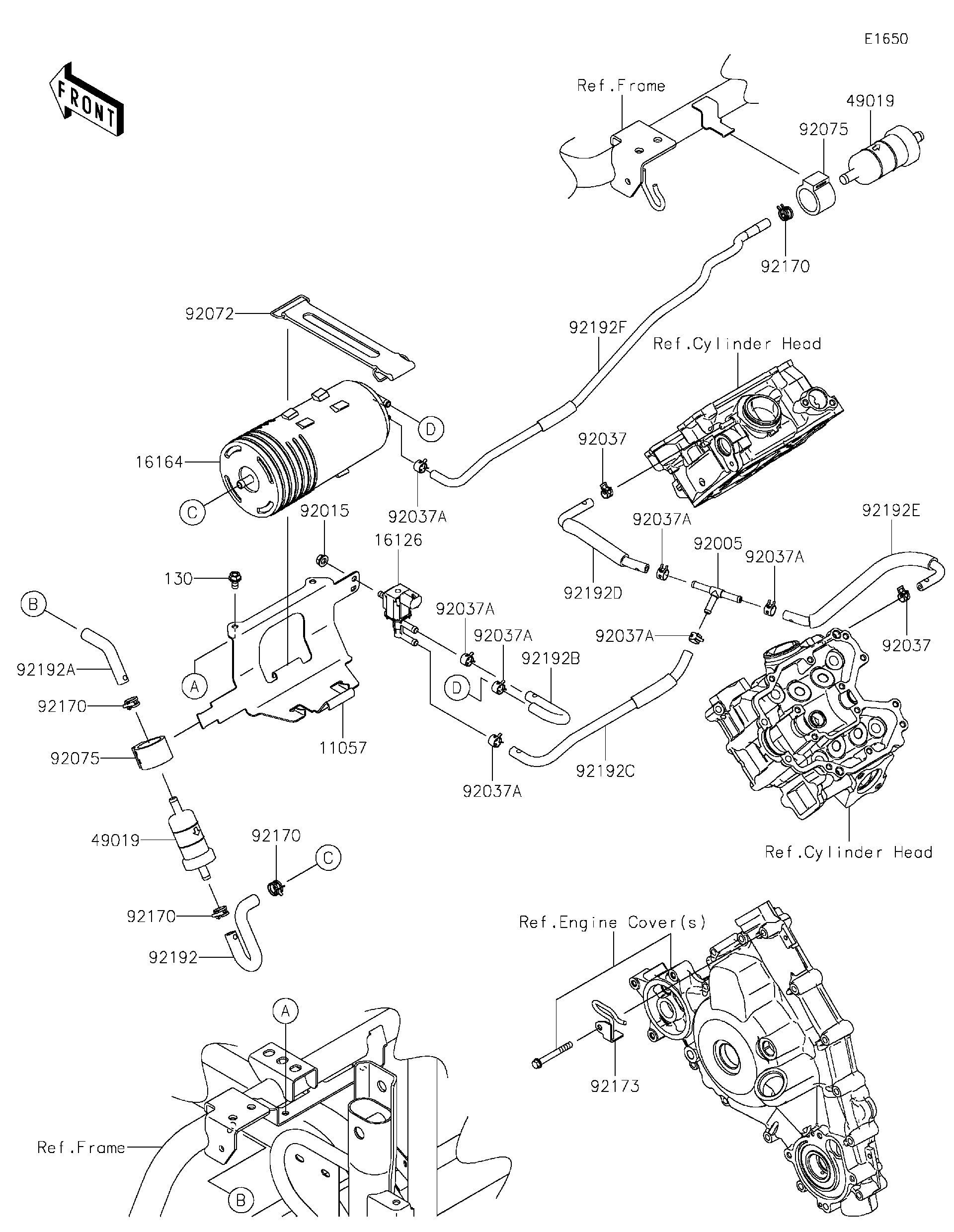 ぐりたん　1223 2022 Kawasaki TERYX4™ S LE (KRT800JNFNN) Fuel Evaporative System