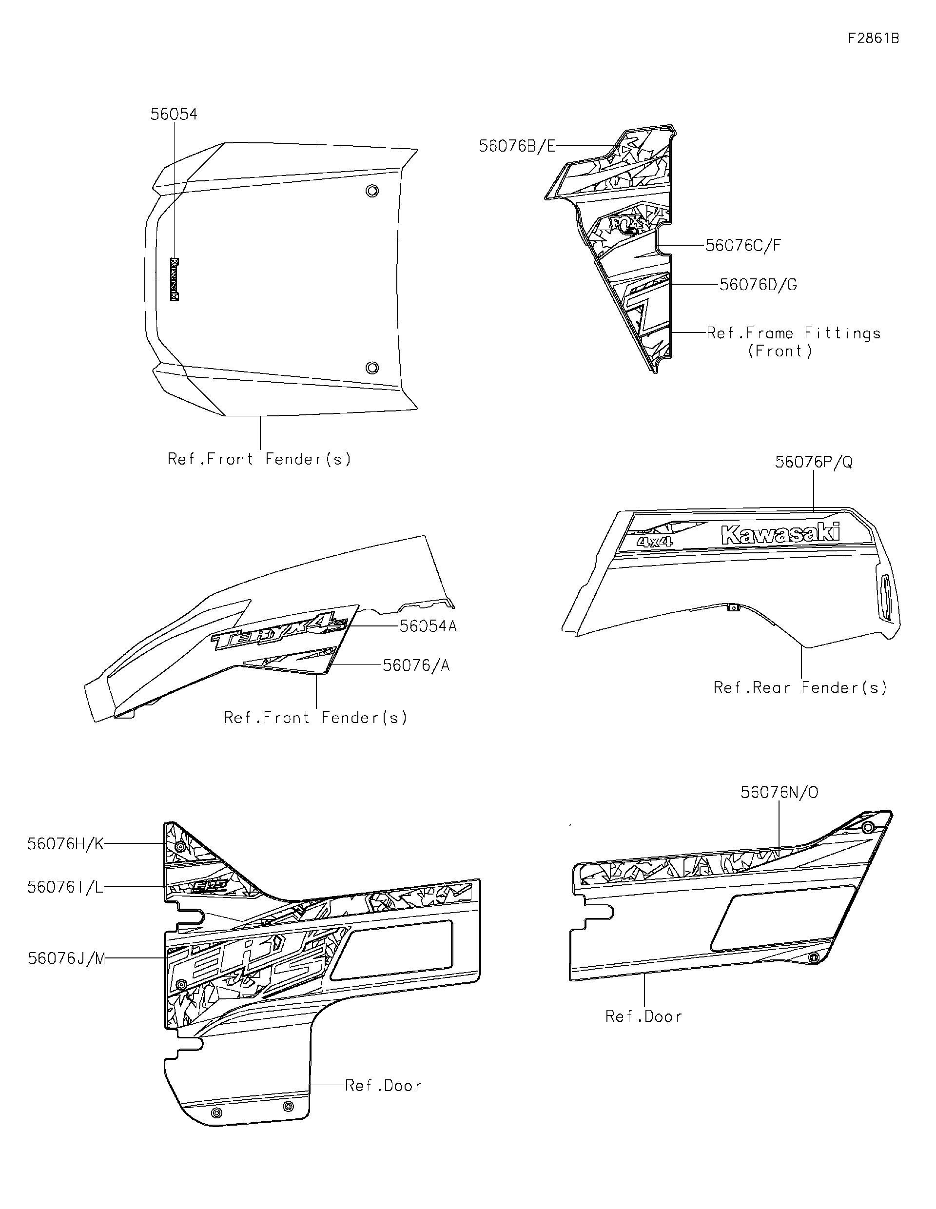 2023 Kawasaki Utility Vehicles Parts-Finder Diagrams