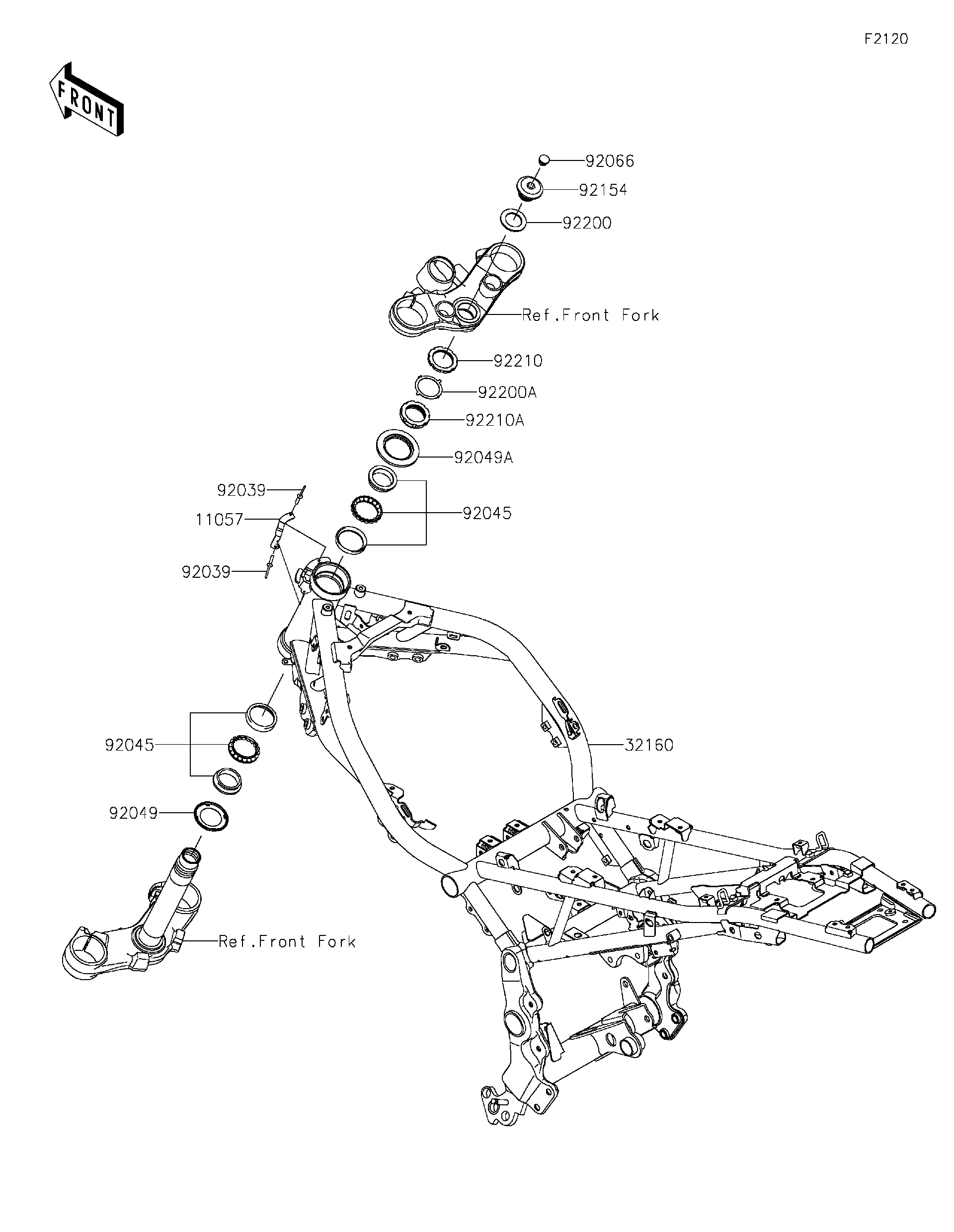 kanzenページ Kawasaki Motorcycle 1996 OEM Parts Diagram for Starter Motor