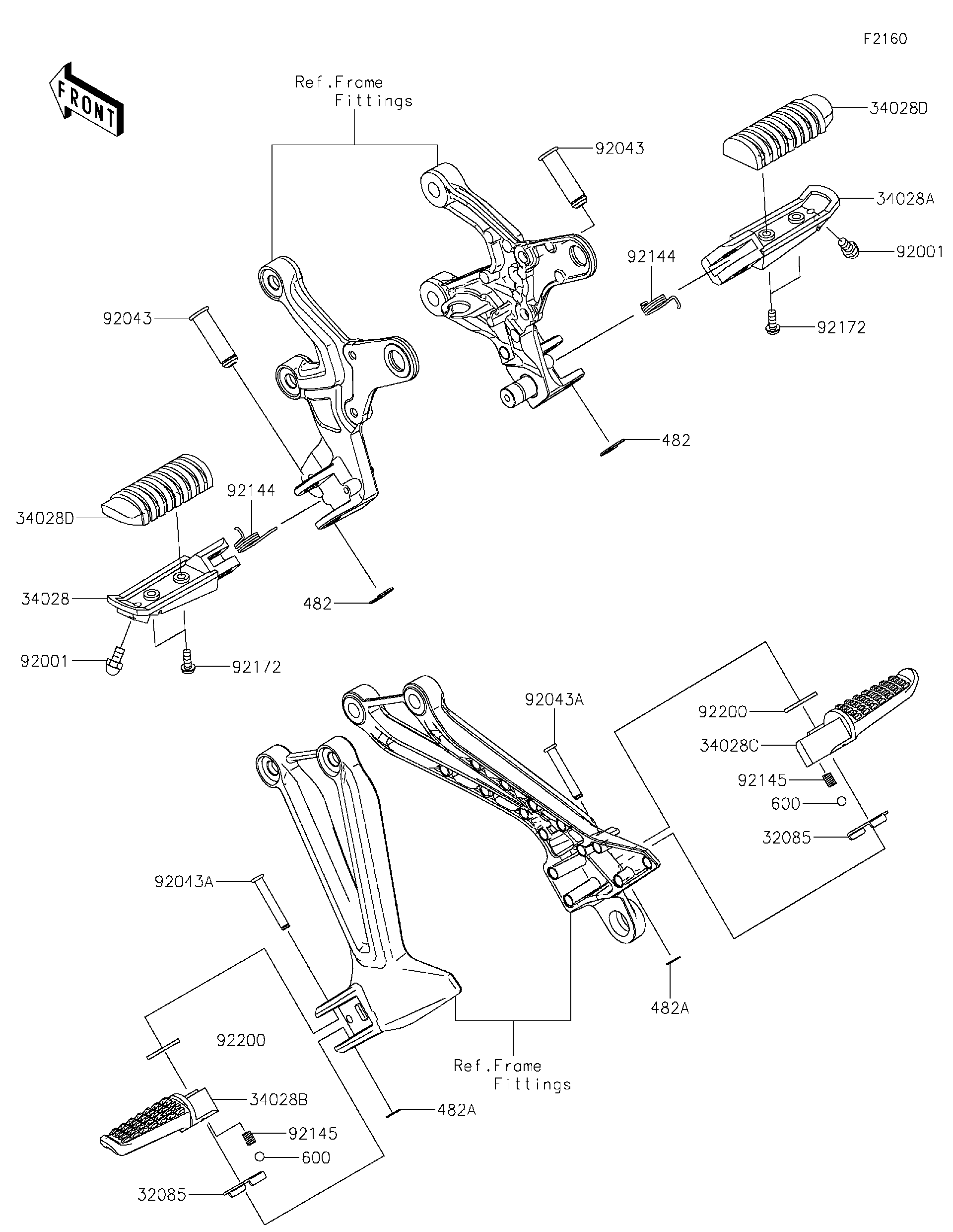 naocci39ページ 2023 Kawasaki Z900RS (ZR900CPFBL) Footrests Motorcycles
