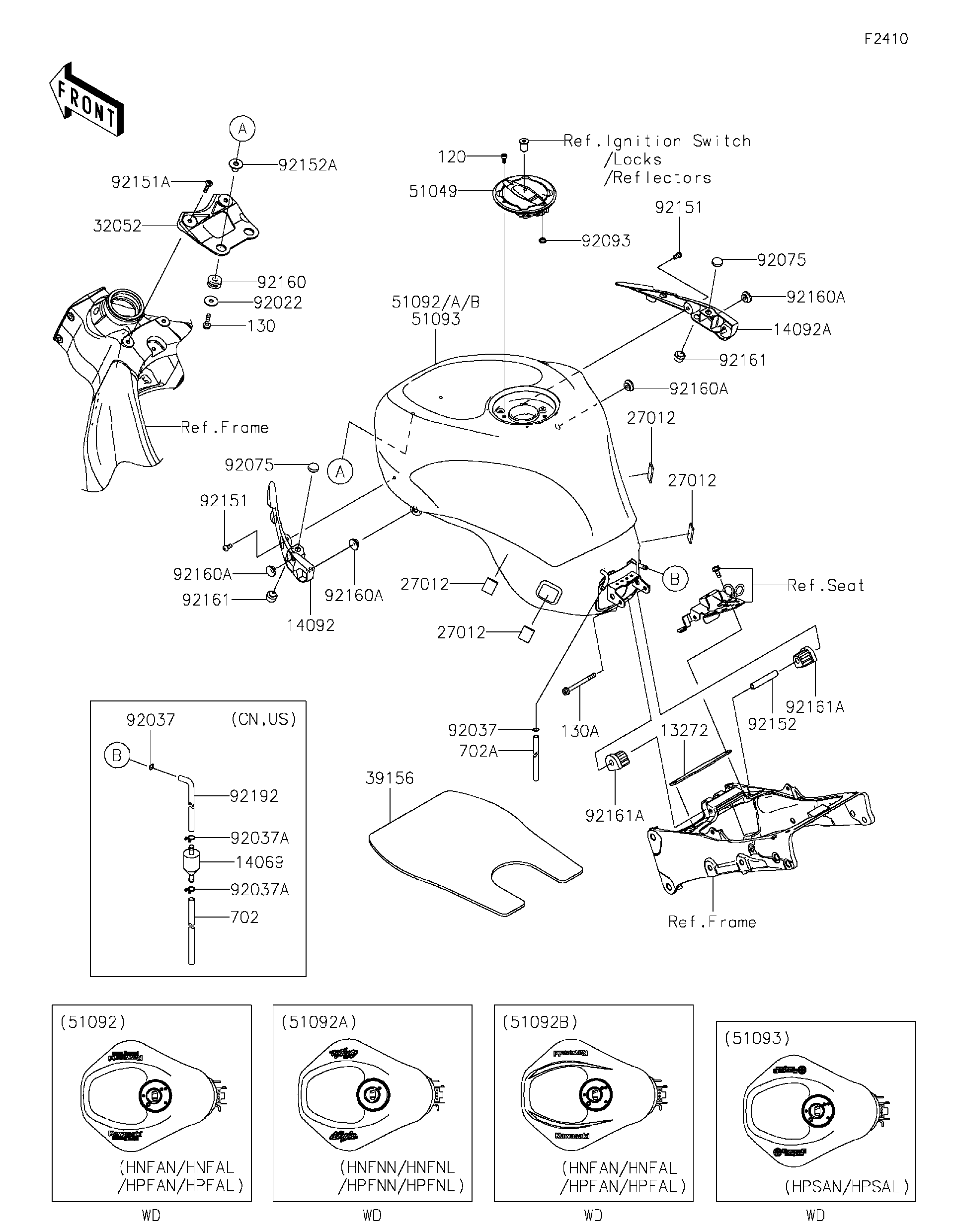 2023 Kawasaki NINJA® ZX™-6R (ZX636HPFNN) Fuel Tank Motorcycles