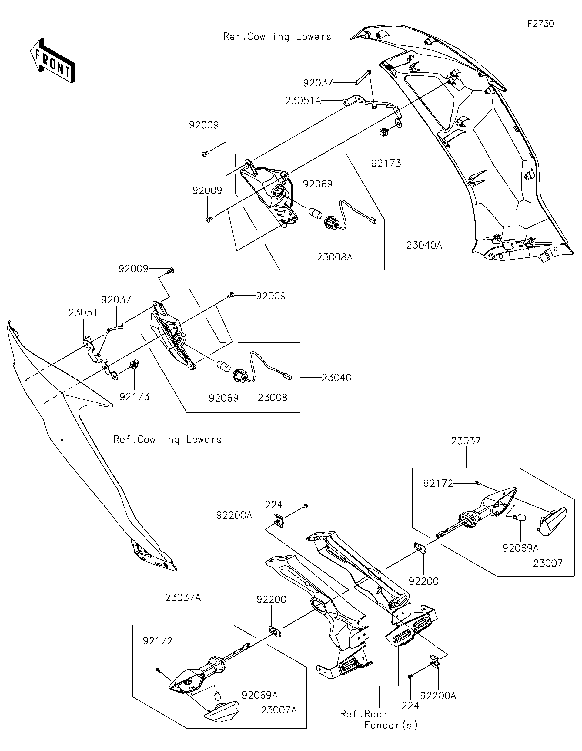 2023 Kawasaki Motorcycles Parts-Finder Diagrams | Xtreme Of