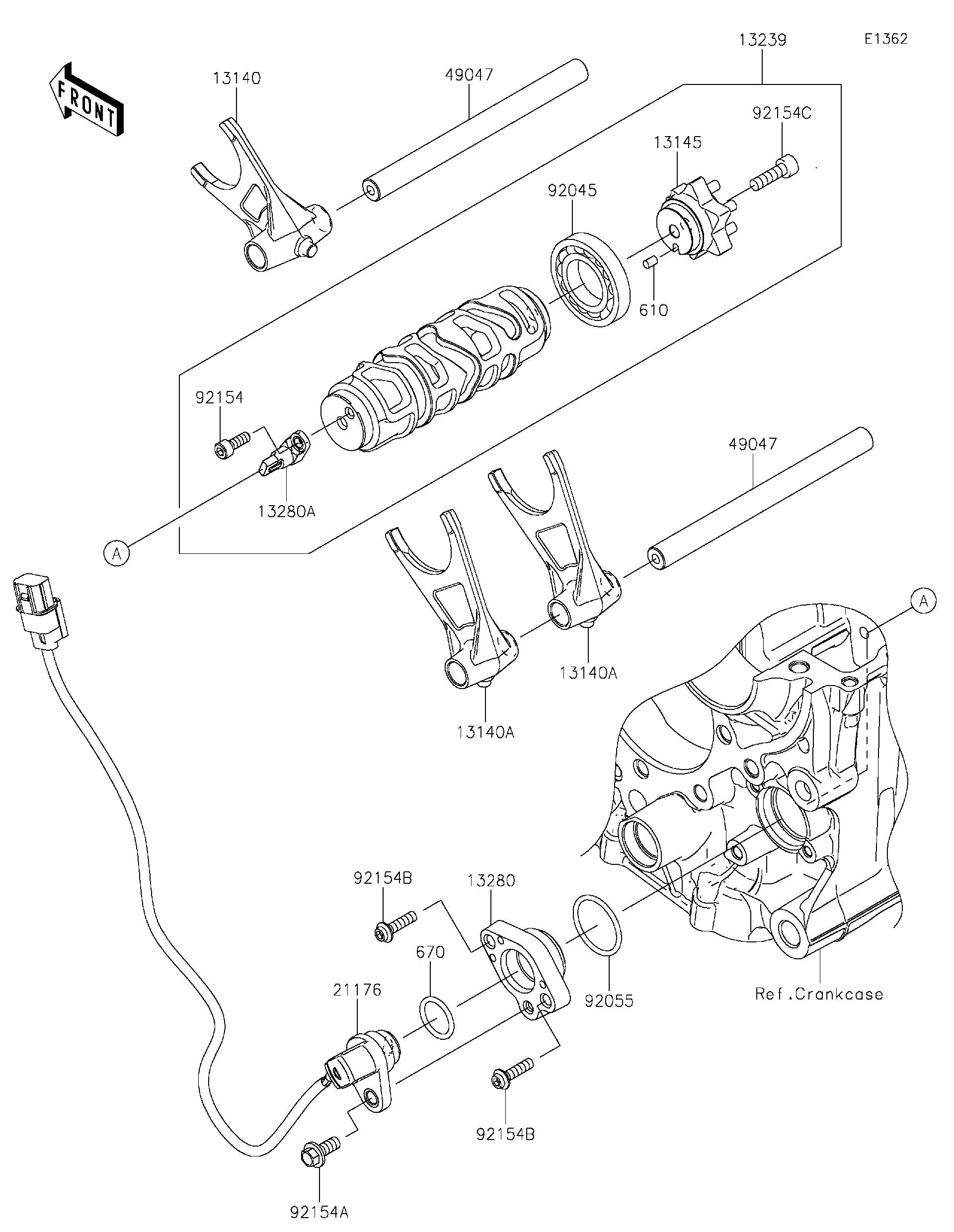 2022 Kawasaki Ninja® ZX™-14R ABS SE (ZX1400JNFNN) Gear Change Drum