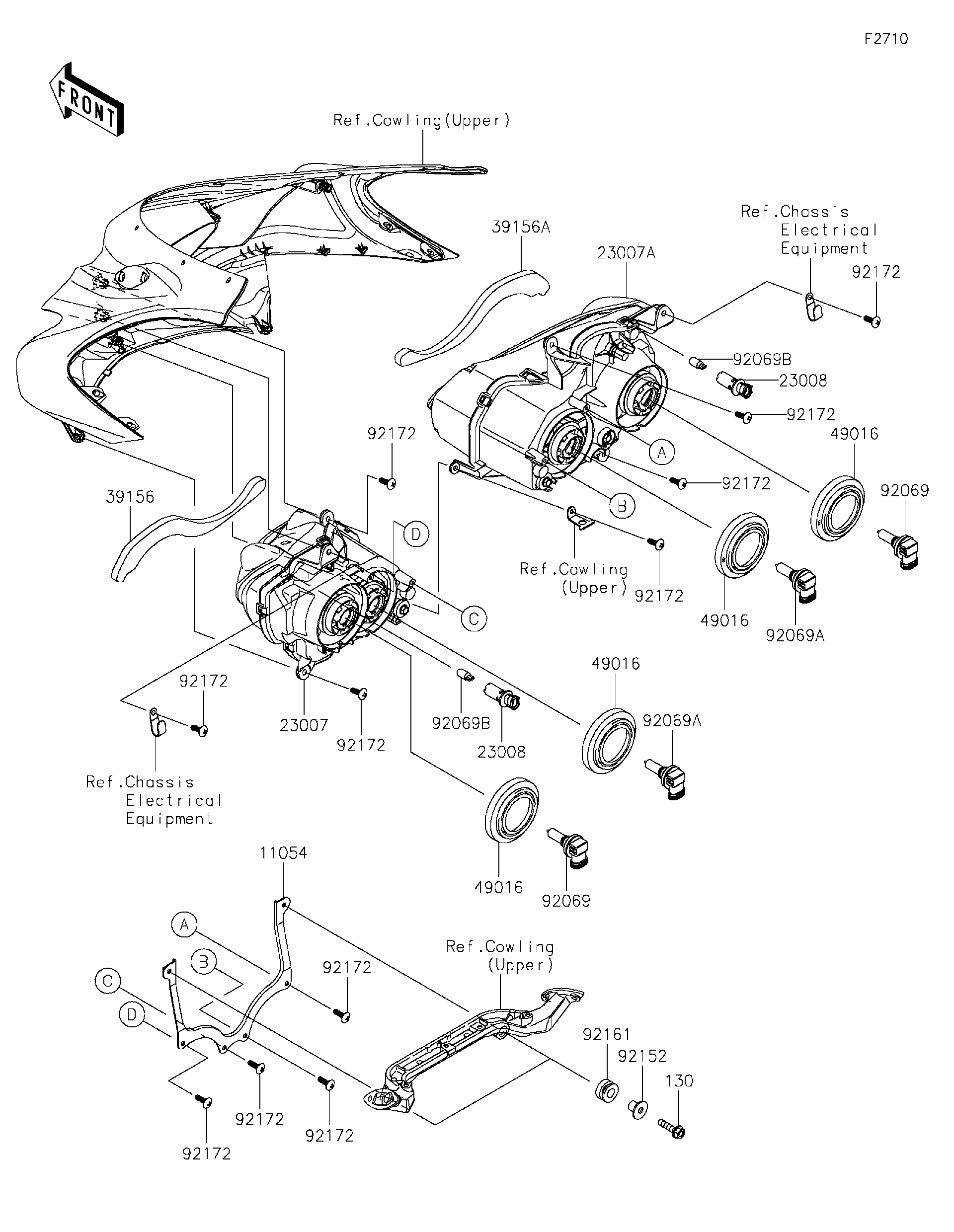 2022 Kawasaki NINJA® ZX™-14R ABS (ZX1400JNFNL) Headlight(s