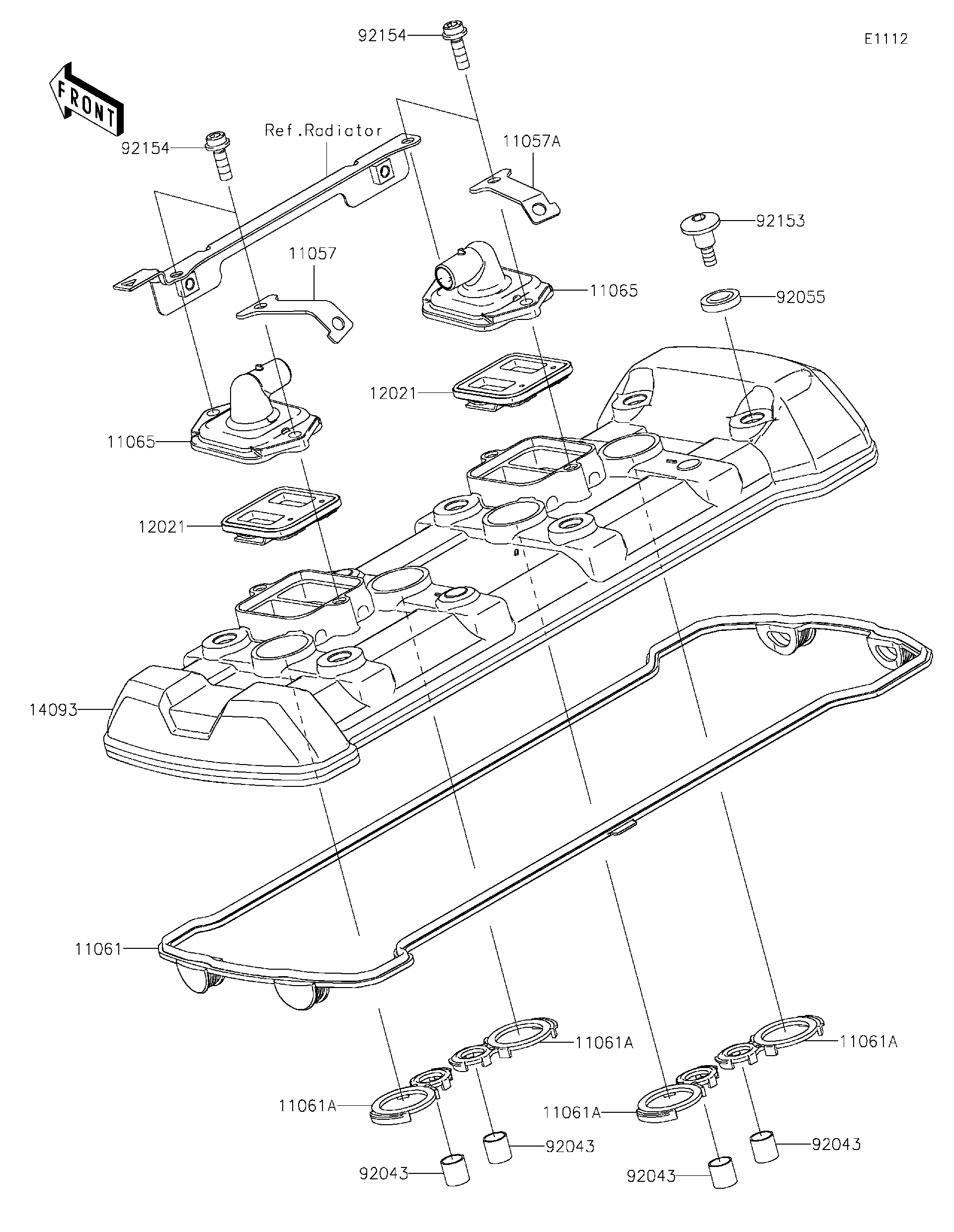 ssページ 2023 Kawasaki NINJA® 1000SX (ZX1002KPFAL) Cylinder Head