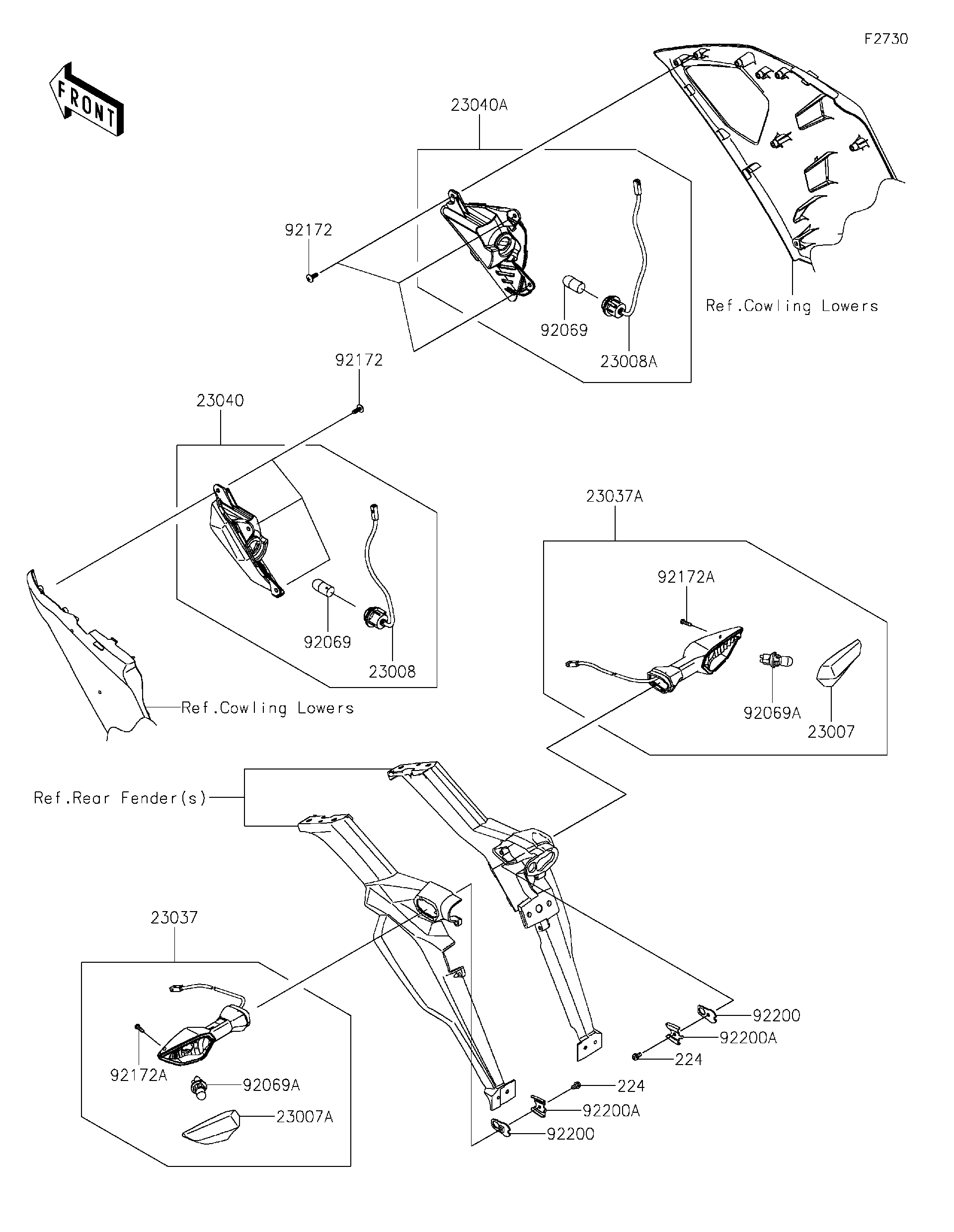 2022 Kawasaki NINJA® 1000SX (ZX1002KNFAN) Turn Signals Motorcycles