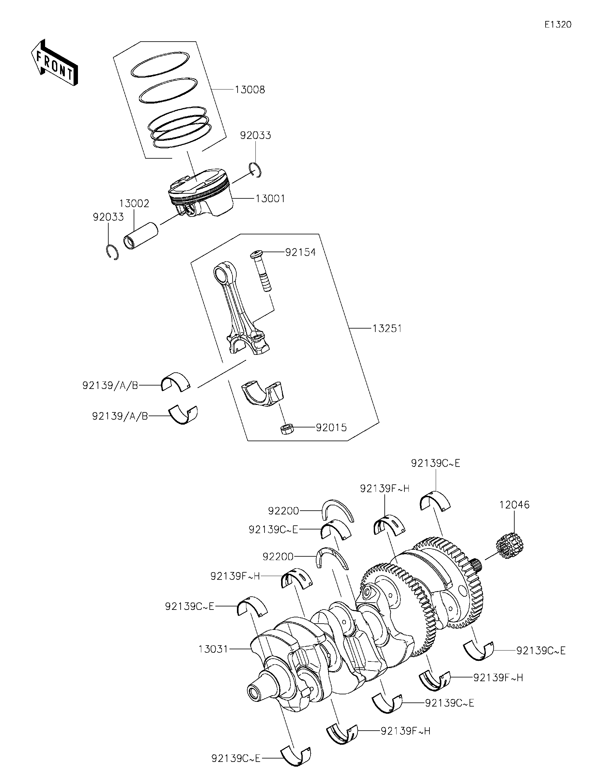 RT-84268 専用ページ 2022 Kawasaki Motorcycles Parts-Finder Diagrams | Team