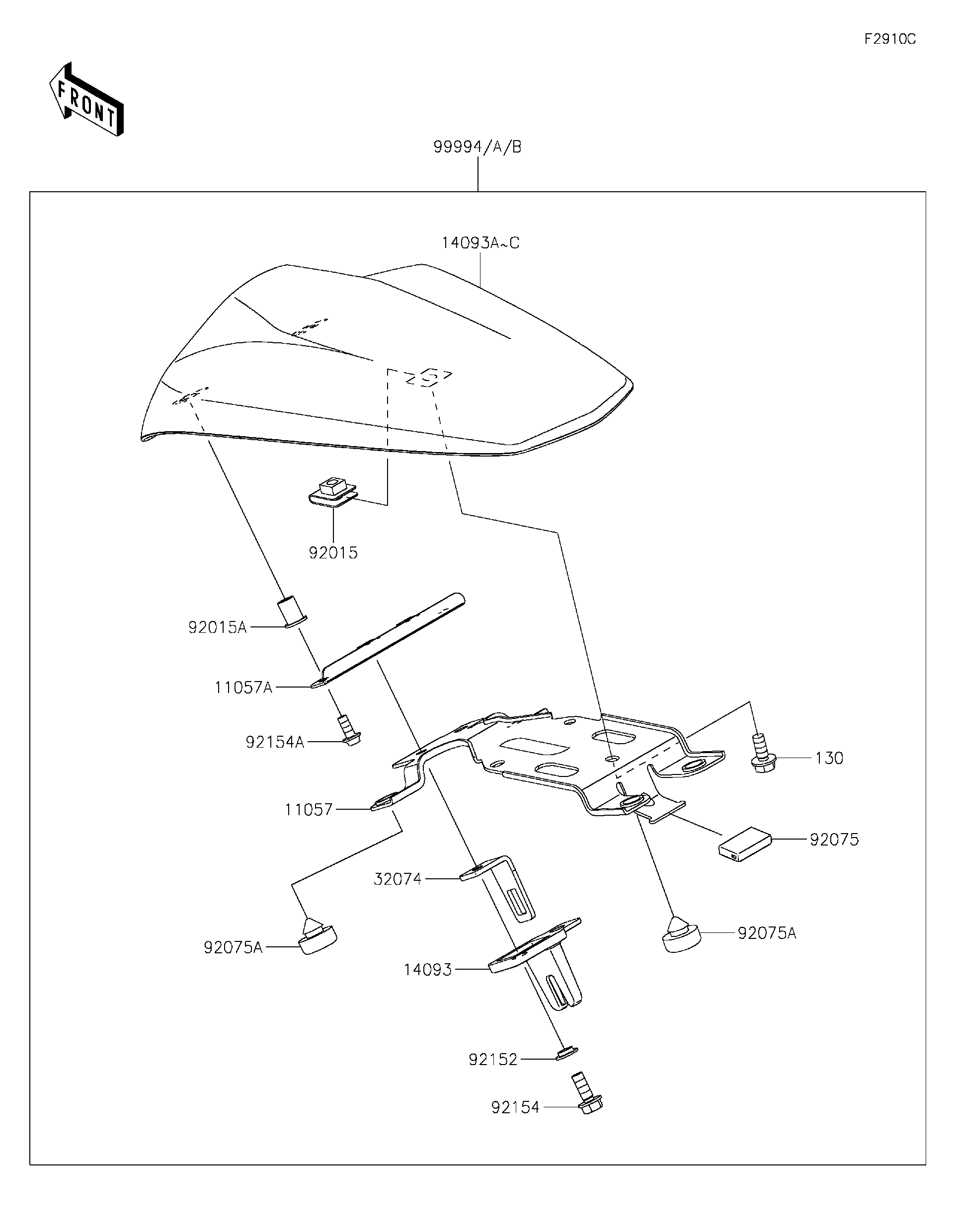 2026 Kawasaki Z H2 SE ABS (ZR1000LTFNL) Accessory(Pillion Seat