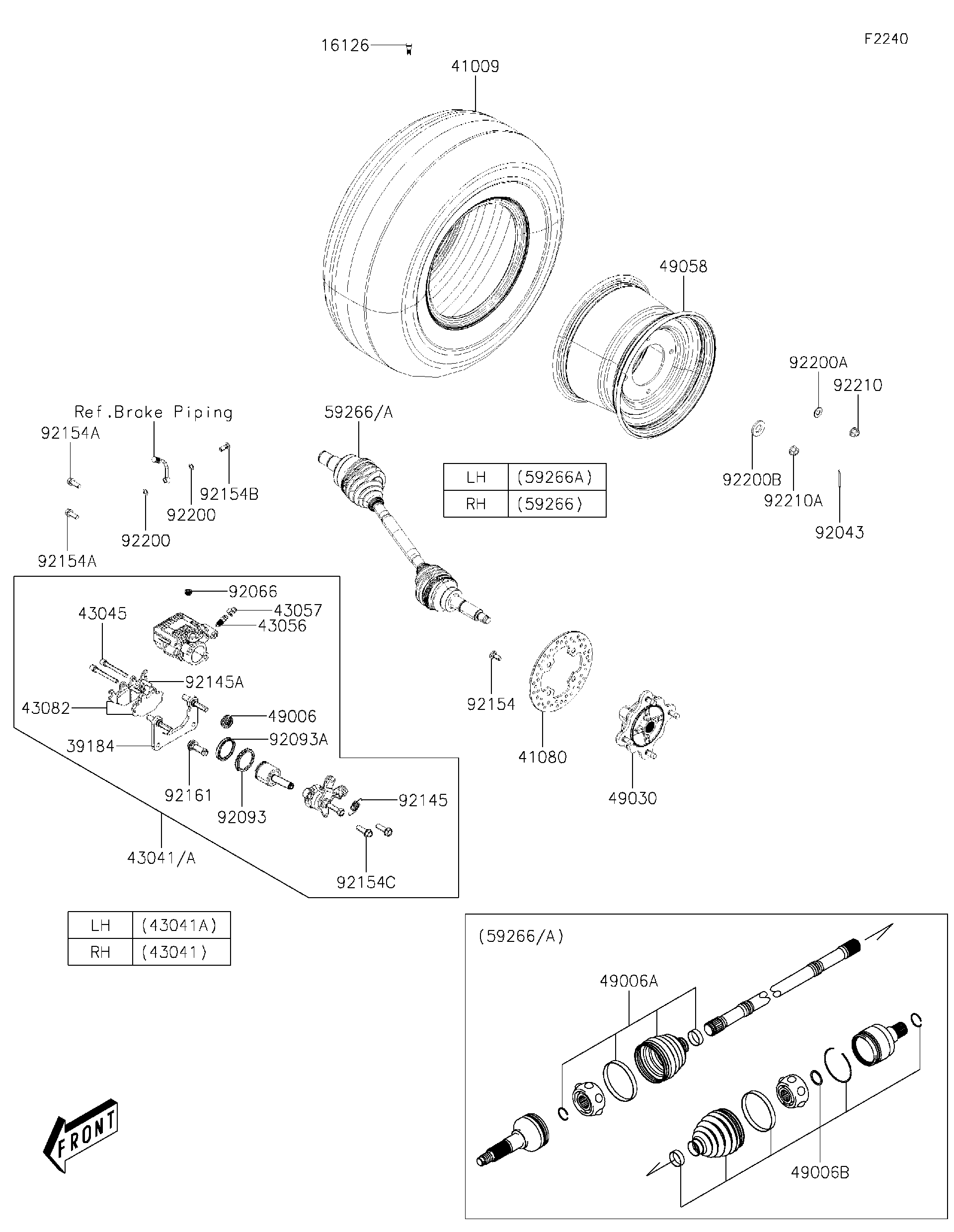 2024 Kawasaki MULE PRO-MX™ EPS (KAF700BRFNN) Rear Hubs