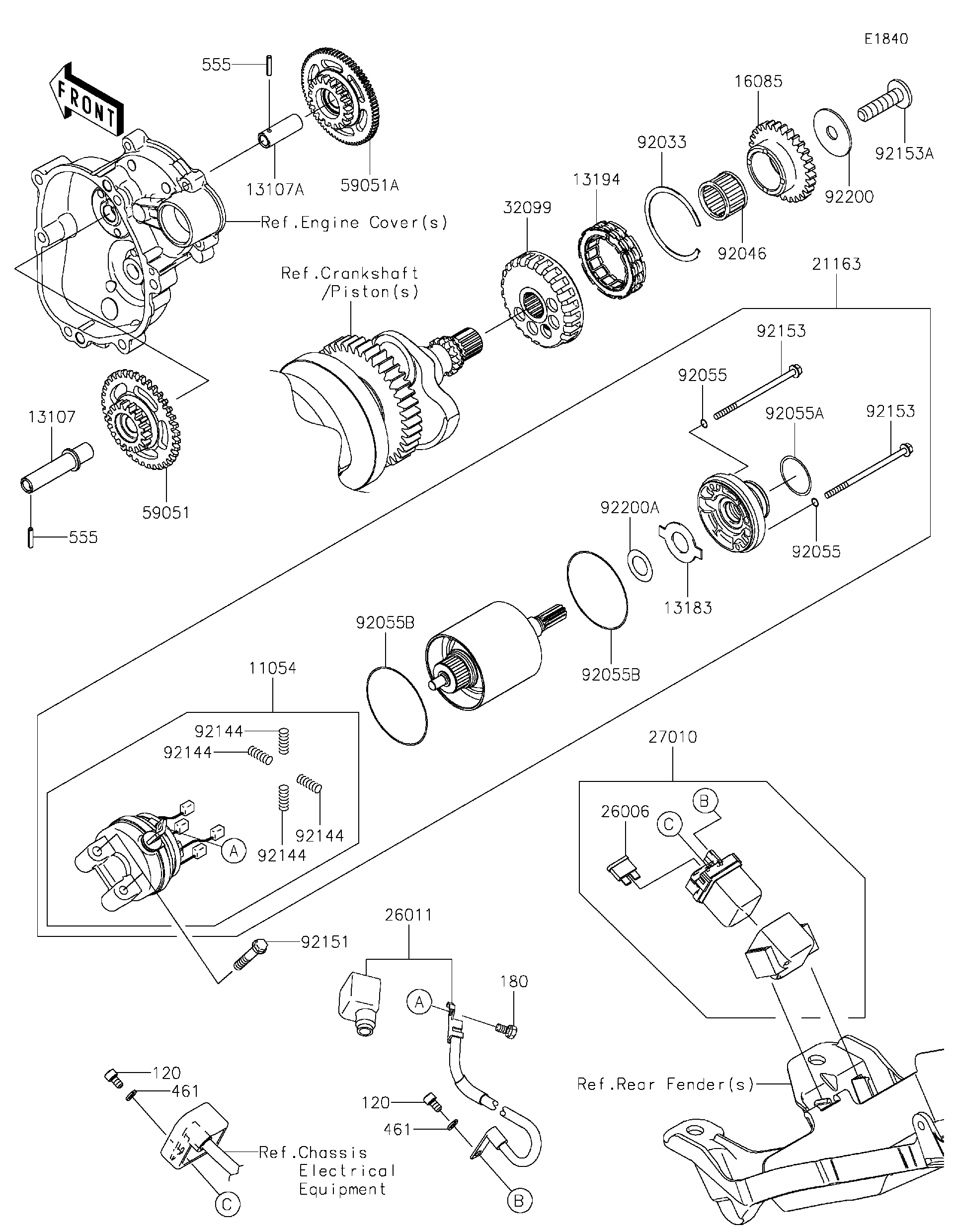 RNページ WOODS Shear bolt drive-line assembly PTO Shaft 1037883
