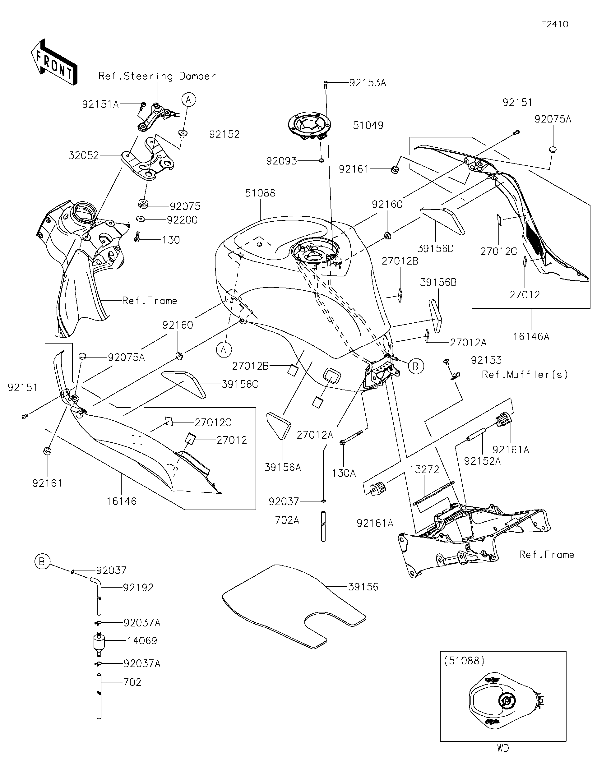Nページ Kawasaki Motorcycle 2007 OEM Parts Diagram for Crankshaft