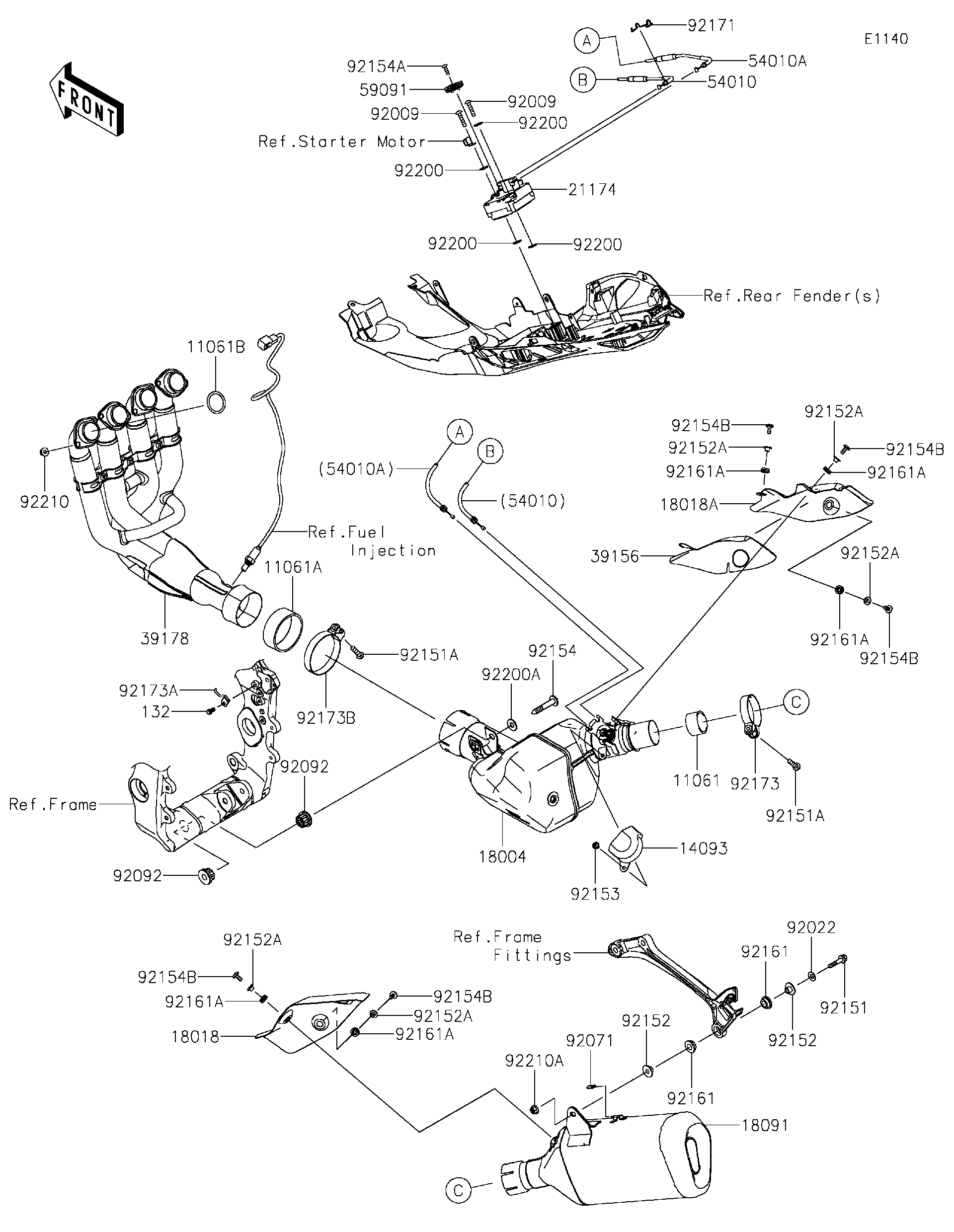 のあページ 2022 Kawasaki Motorcycles Parts-Finder Diagrams | Rocky