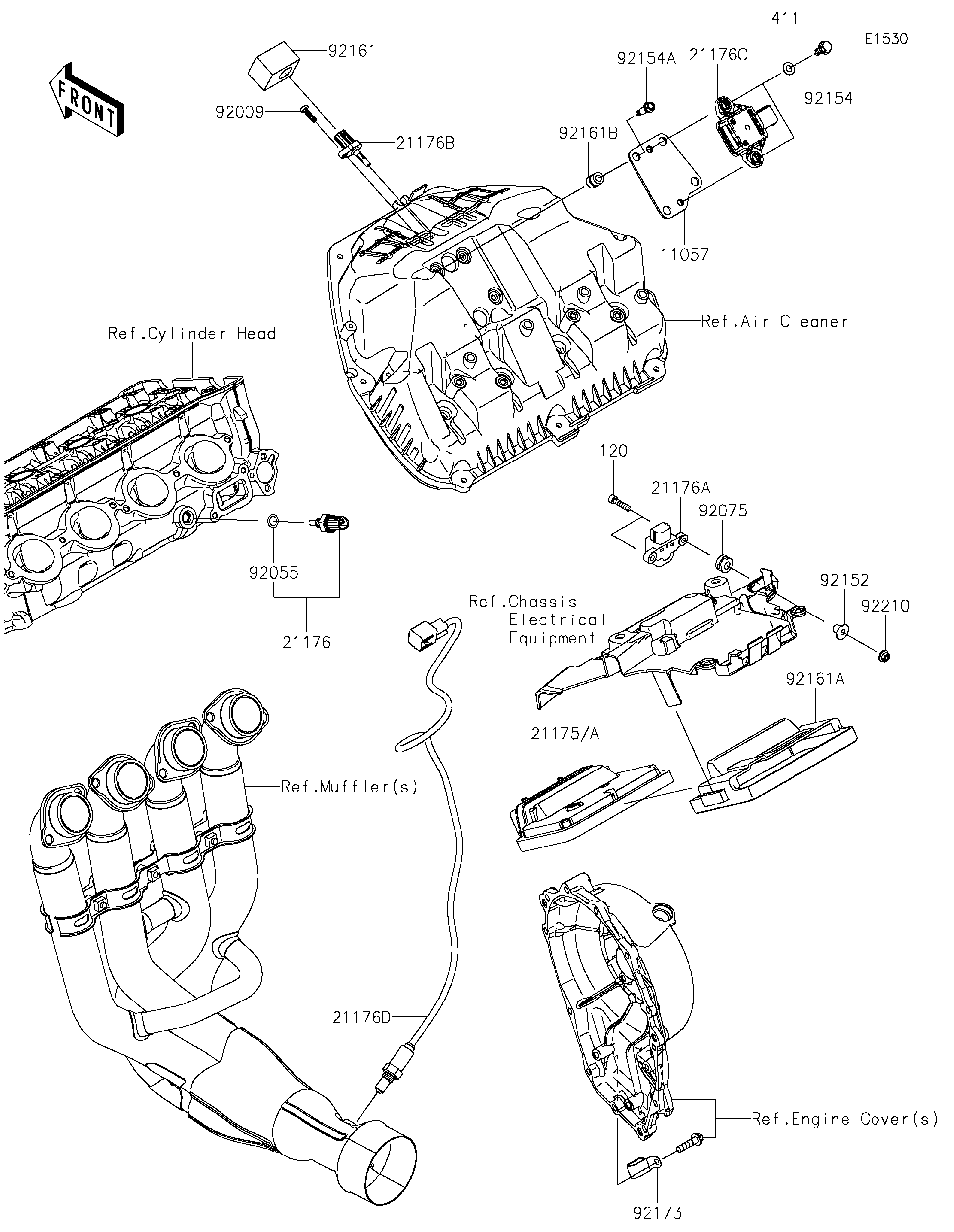 Ｙです。 Kawasaki Motorcycle 2022 OEM Parts Diagram for Frame