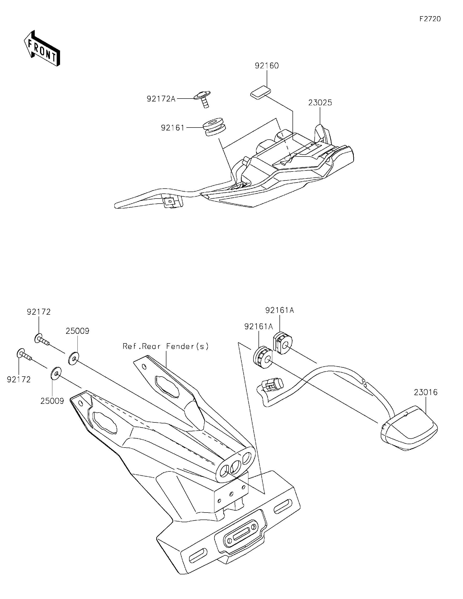 2023 Kawasaki Motorcycles Parts-Finder Diagrams | Brushy