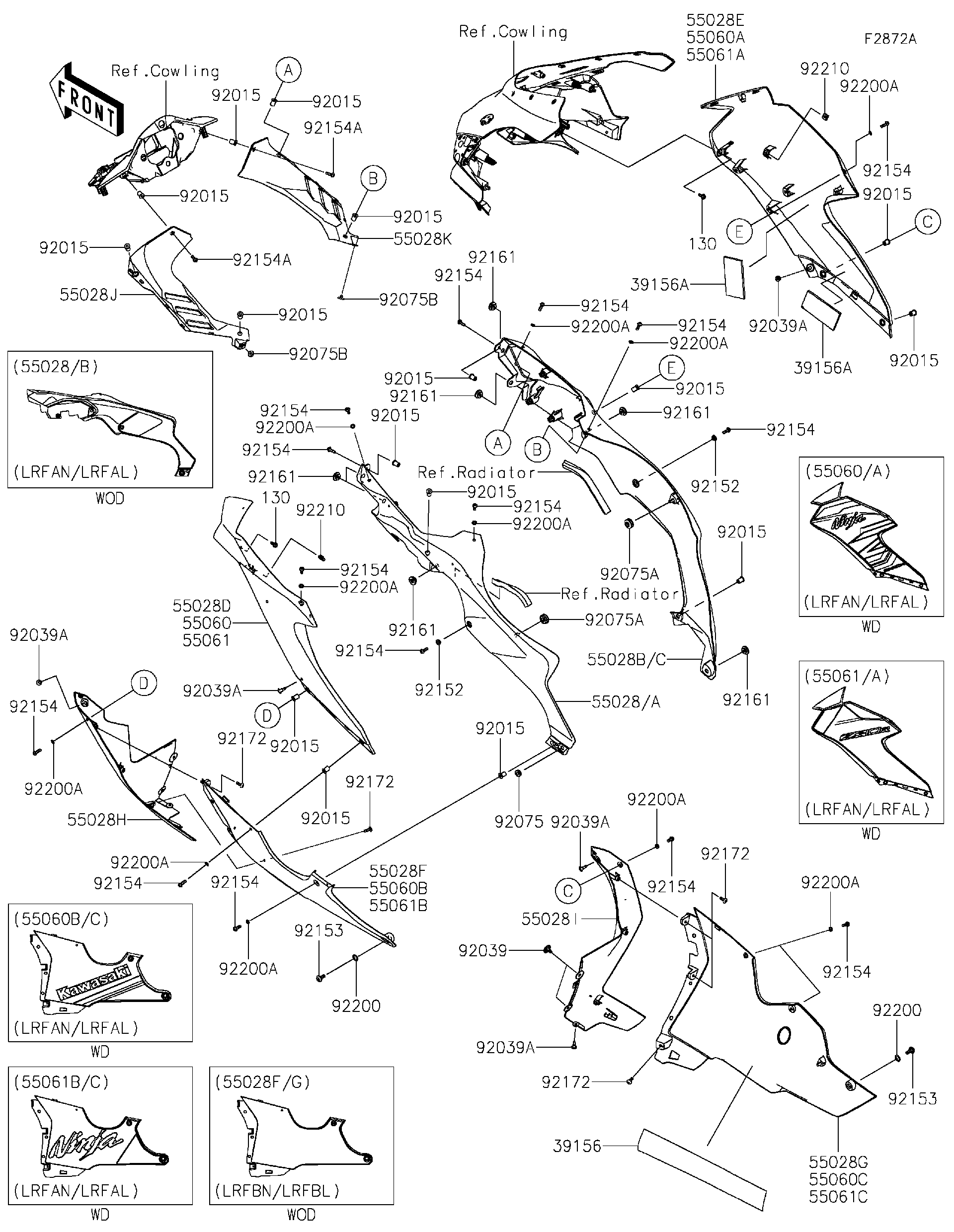 のん① Kawasaki Motorcycle 2023 OEM Parts Diagram for Frame(CN,US