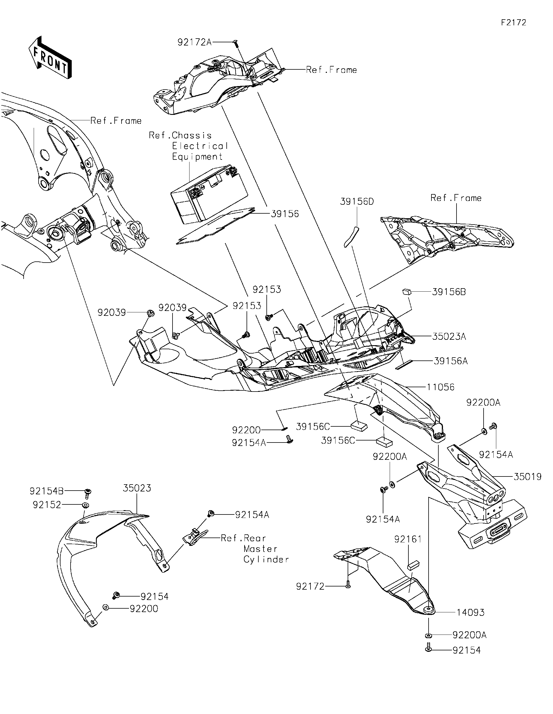 2025 Kawasaki NINJA® ZX™-10R (ZX1002MSFAL) Rear Fender(s