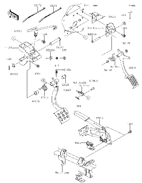 Brake Pedal/Throttle Lever