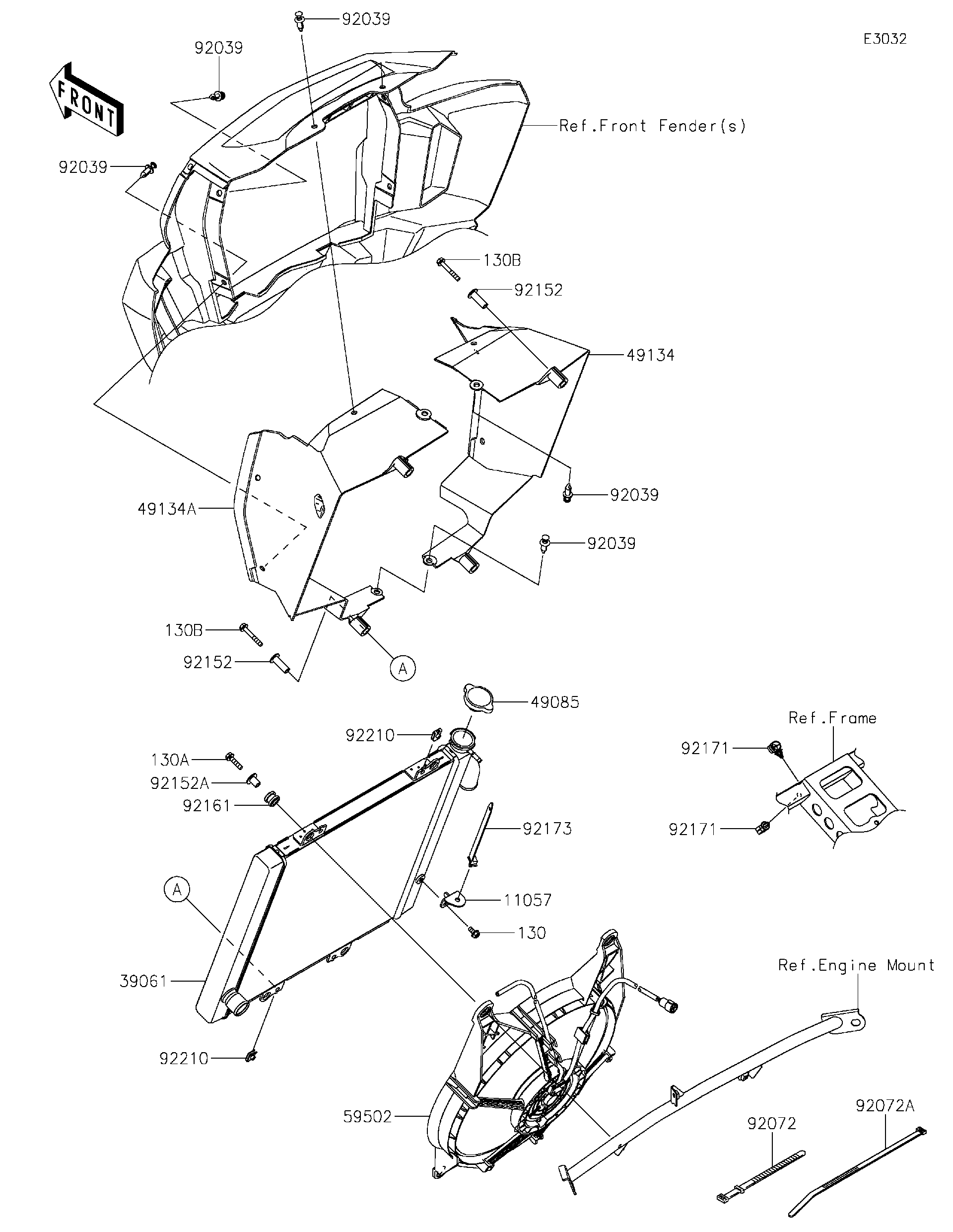 2022 Kawasaki TERYX KRX® 1000 (KRF1000CNFNL) Radiator Utility