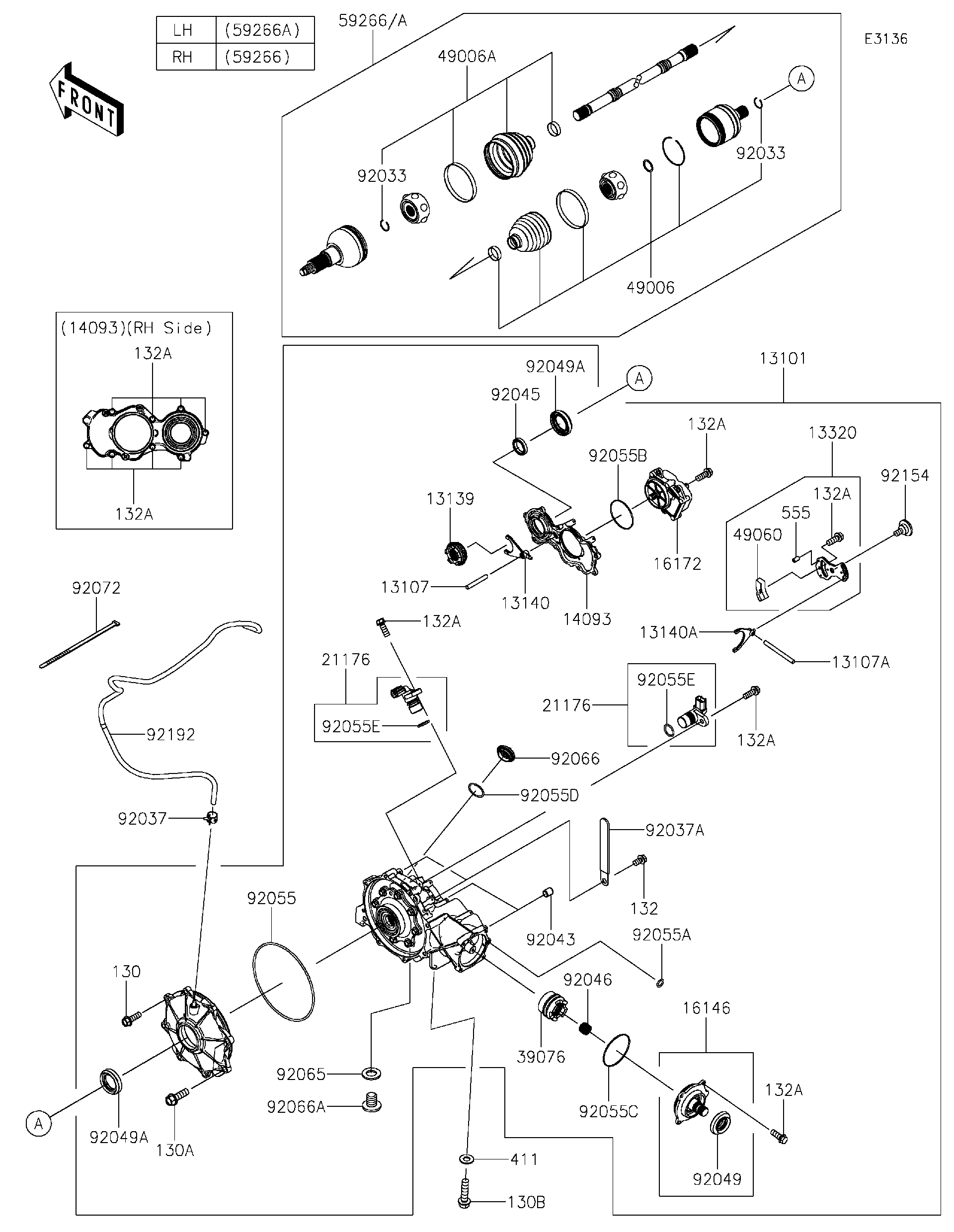 2022 Kawasaki Utility Vehicles Parts-Finder Diagrams | Team