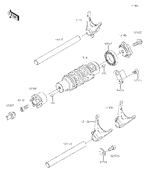 Gear Change Drum/Shift Fork(s)