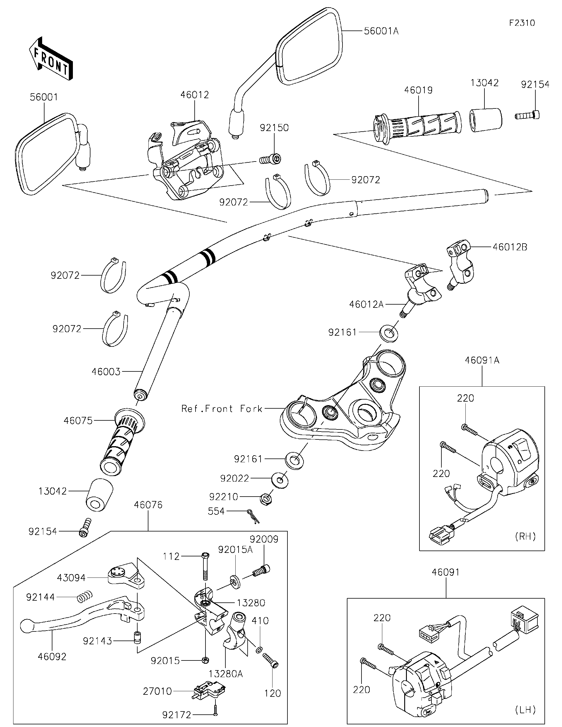 2023 Kawasaki Motorcycles Parts-Finder Diagrams | Brushy