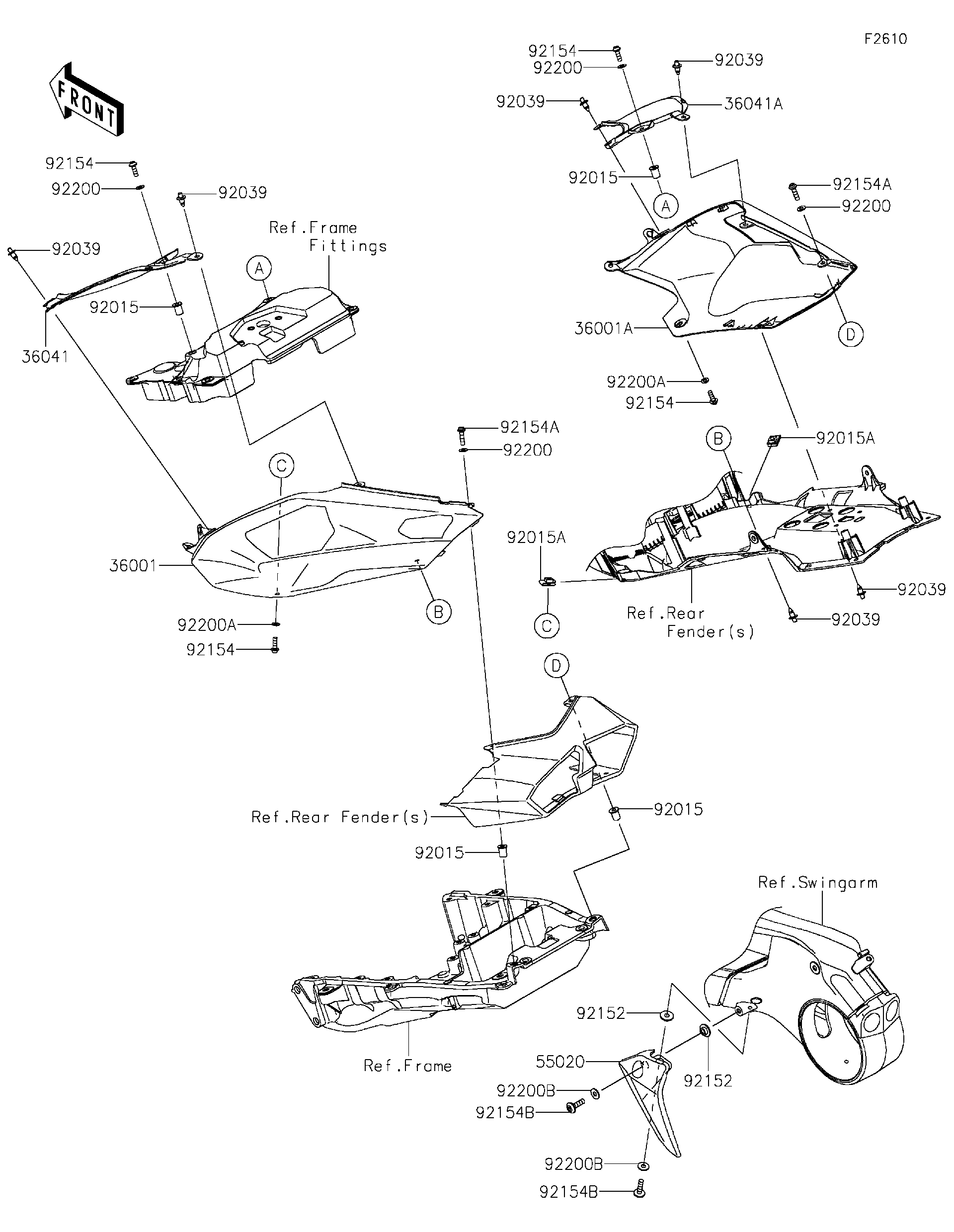 2022 Kawasaki NINJA H2® SX SE (ZX1002RNFNN) Side Covers/Chain
