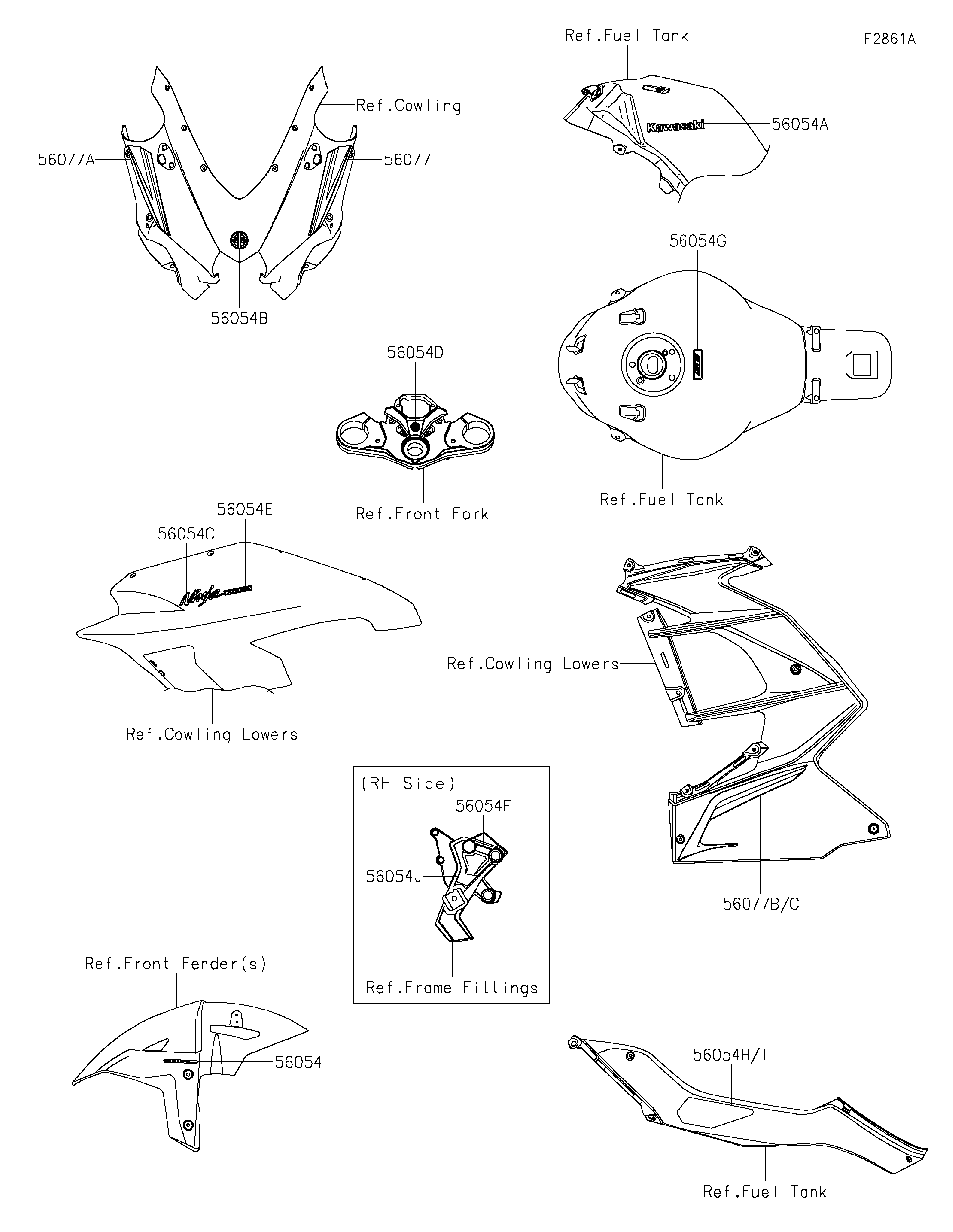 2024 Kawasaki Motorcycles Parts-Finder Diagrams | Cities