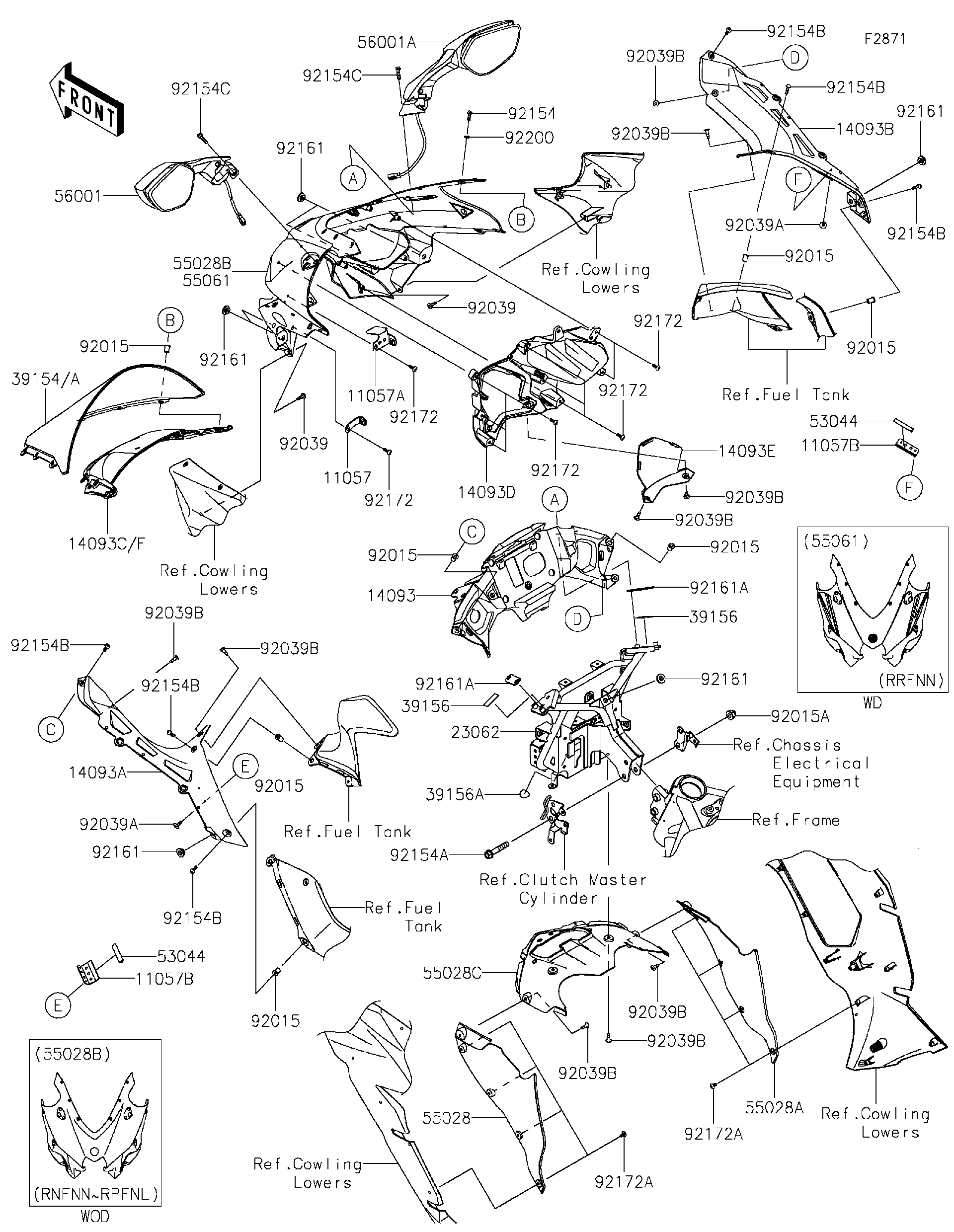 2023 Kawasaki NINJA H2® SX SE (ZX1002RPFNL) Cowling Motorcycles