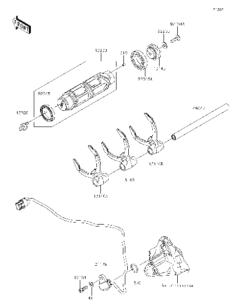 Gear Change Drum/Shift Fork(s)