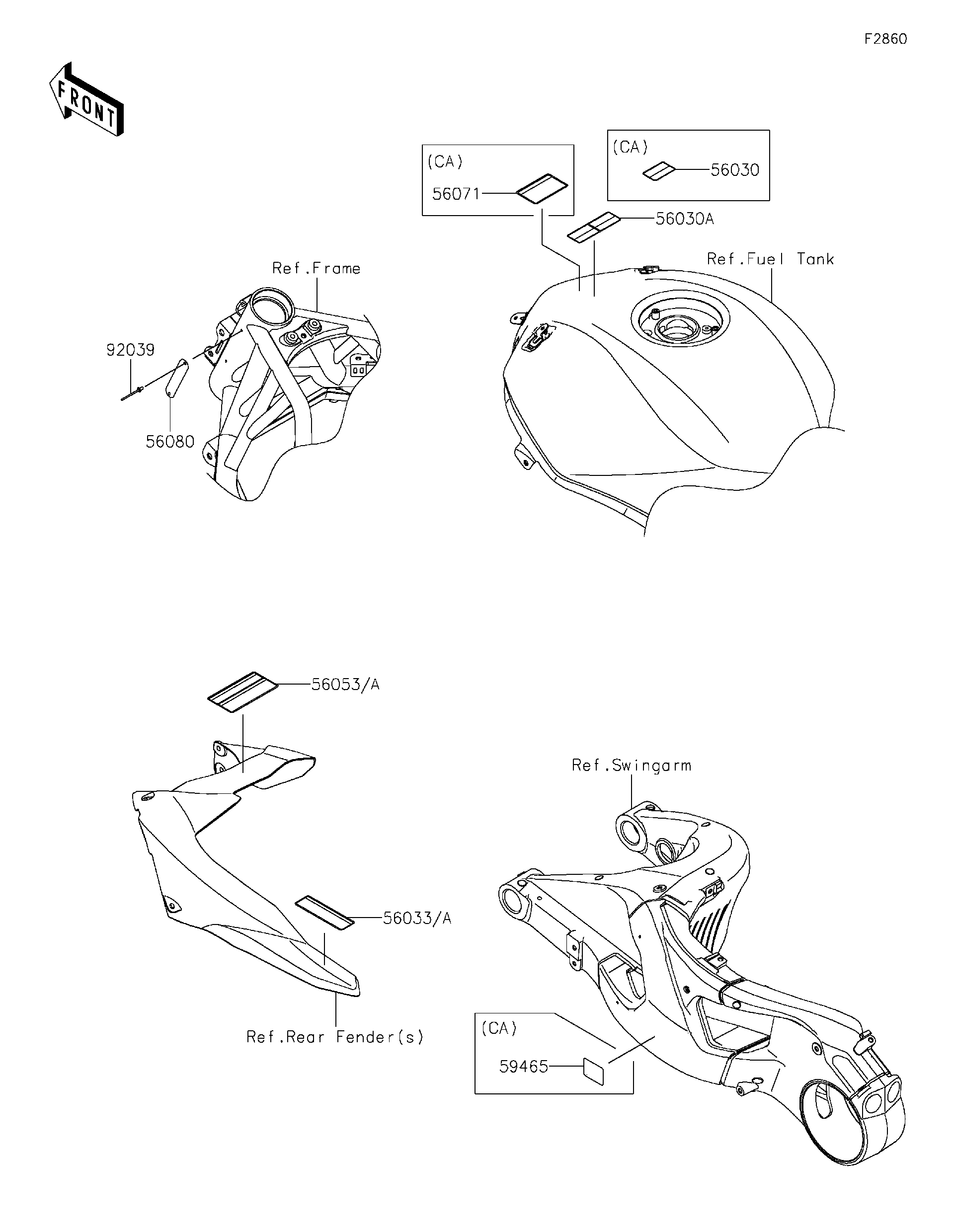 2023 Kawasaki Motorcycles Parts-Finder Diagrams | Brushy Mountain