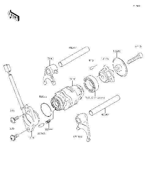 Gear Change Drum/Shift Fork(s)