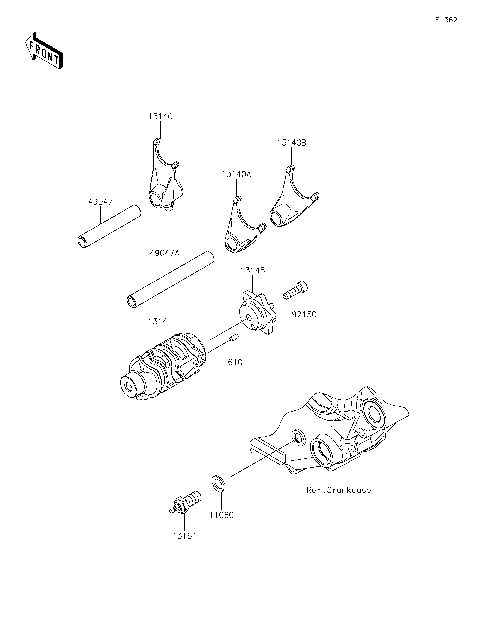 Gear Change Drum/Shift Fork(s)