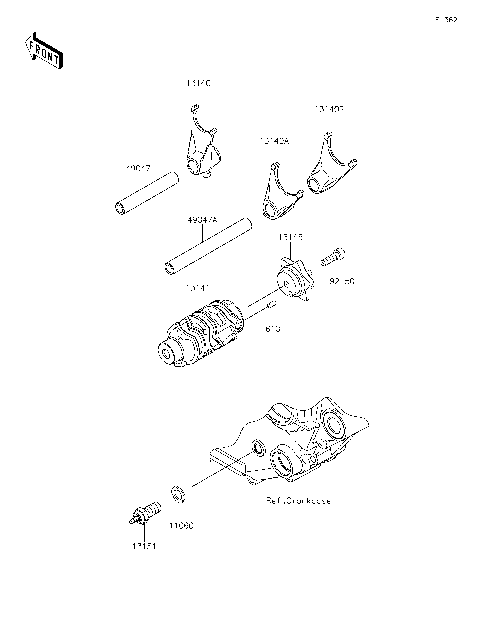 Gear Change Drum/Shift Fork(s)