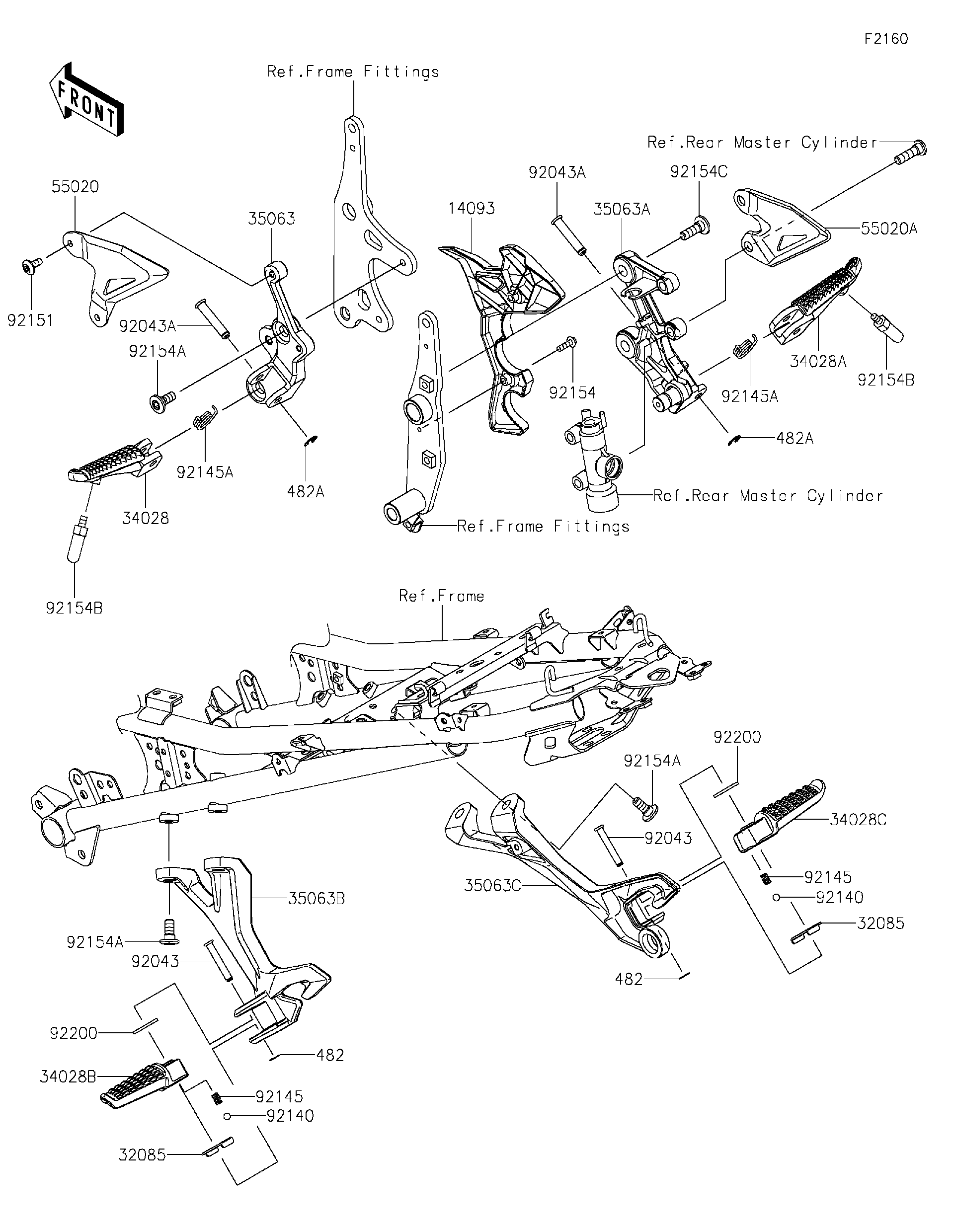 2023 Kawasaki Ninja® 400 ABS (EX400GPFAL) Footrests Motorcycles