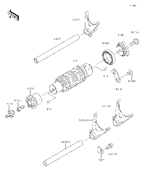 Gear Change Drum/Shift Fork(s)