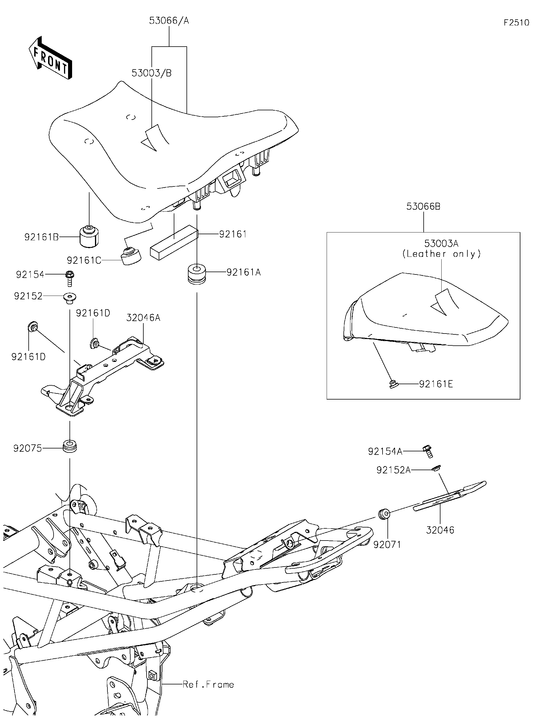 2023 Kawasaki Z900 SE (ZR900MPFNL) Seat Motorcycles Parts Finder