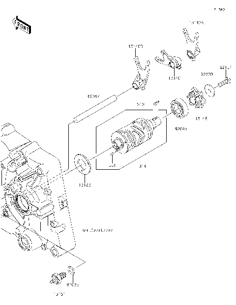 Gear Change Drum/Shift Fork(s)