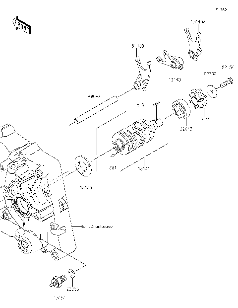 Gear Change Drum/Shift Fork(s)