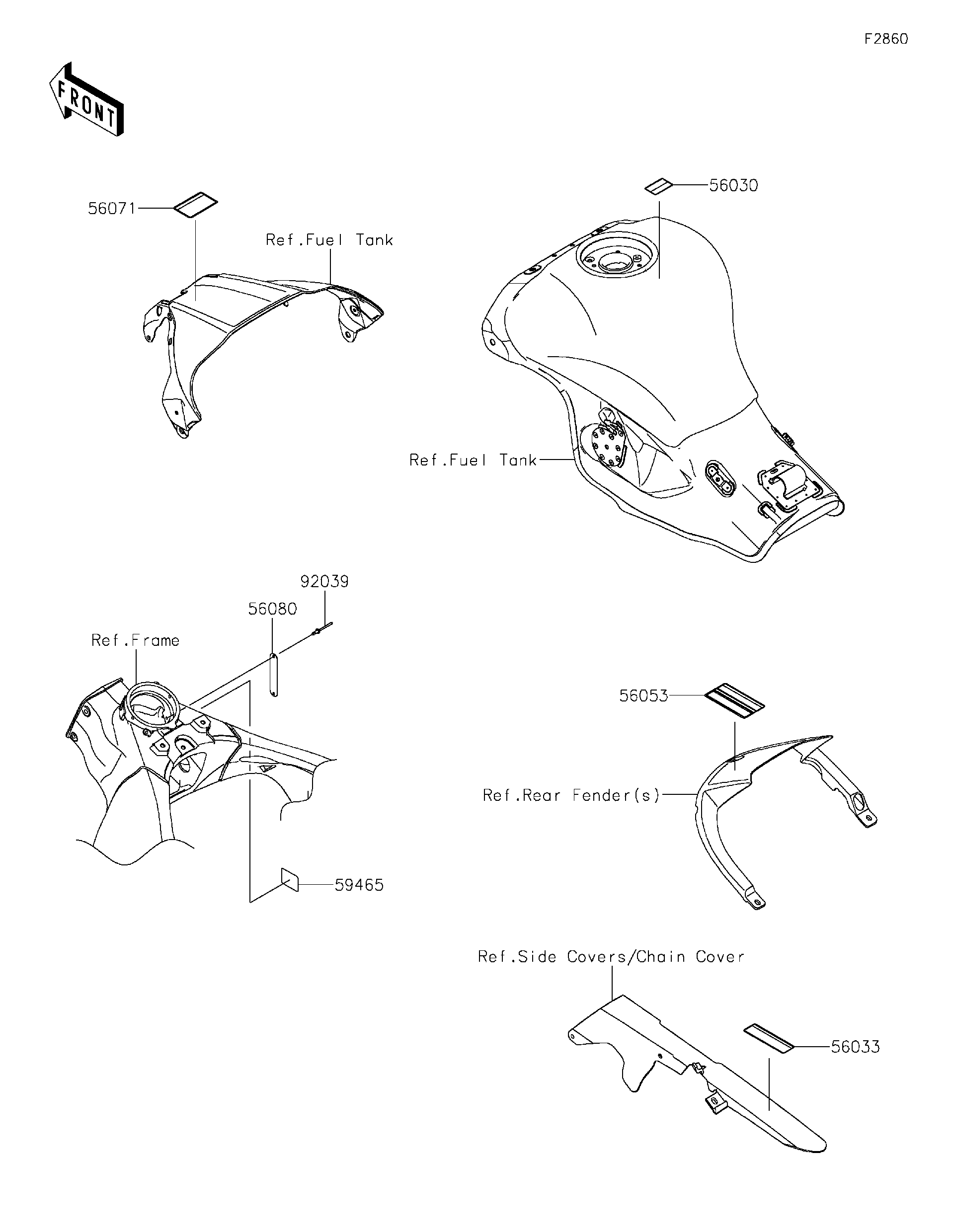 てんページ 2023 Kawasaki Motorcycles Parts-Finder Diagrams | Brushy