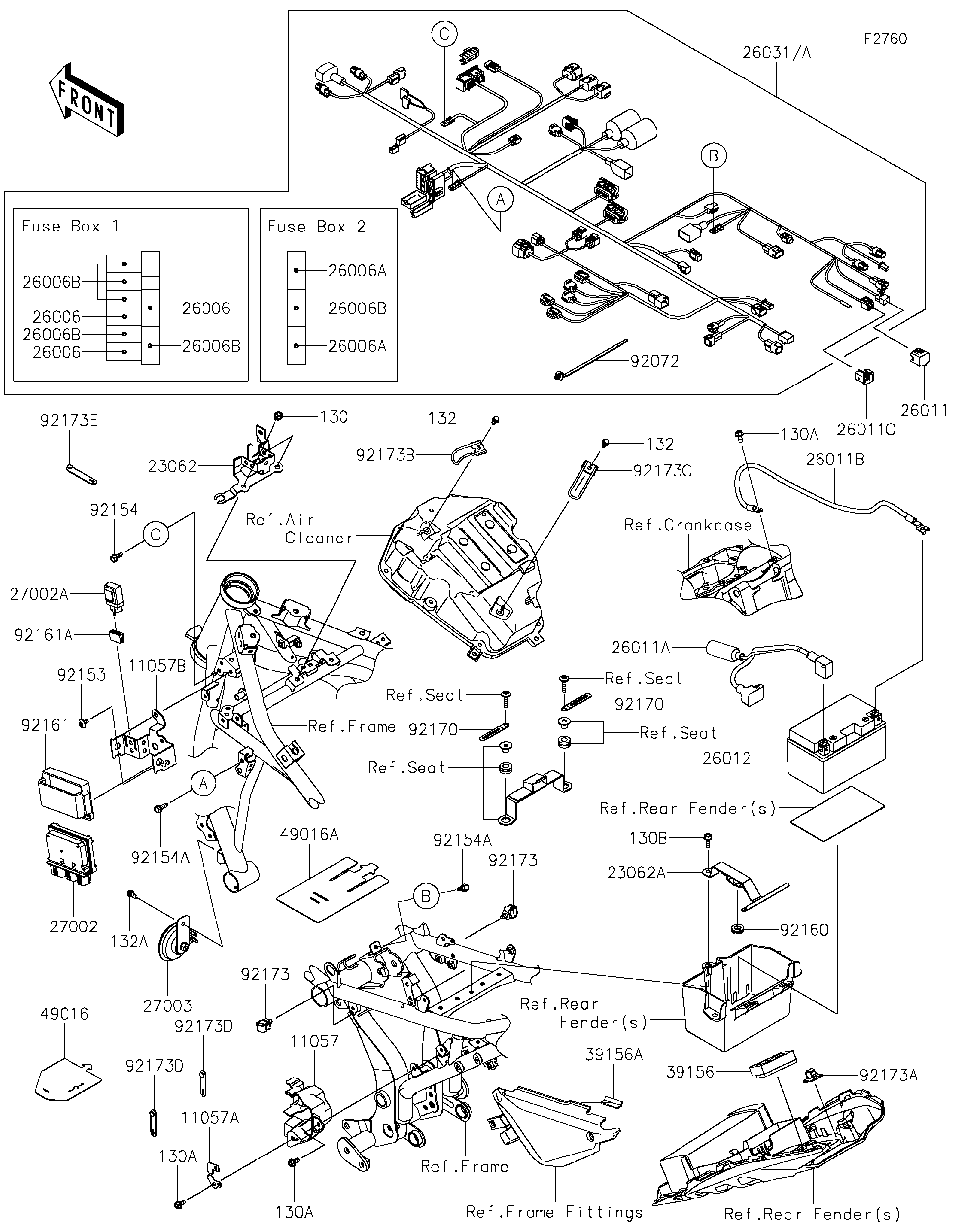 2023 Kawasaki Motorcycles Parts-Finder Diagrams | Xtreme Of