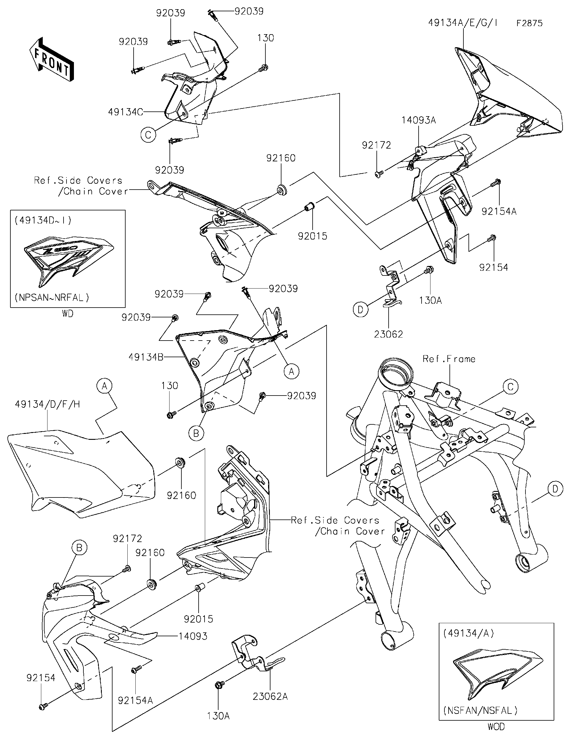 図面 2023 Kawasaki Motorcycles Parts-Finder Diagrams | RJ Powersports