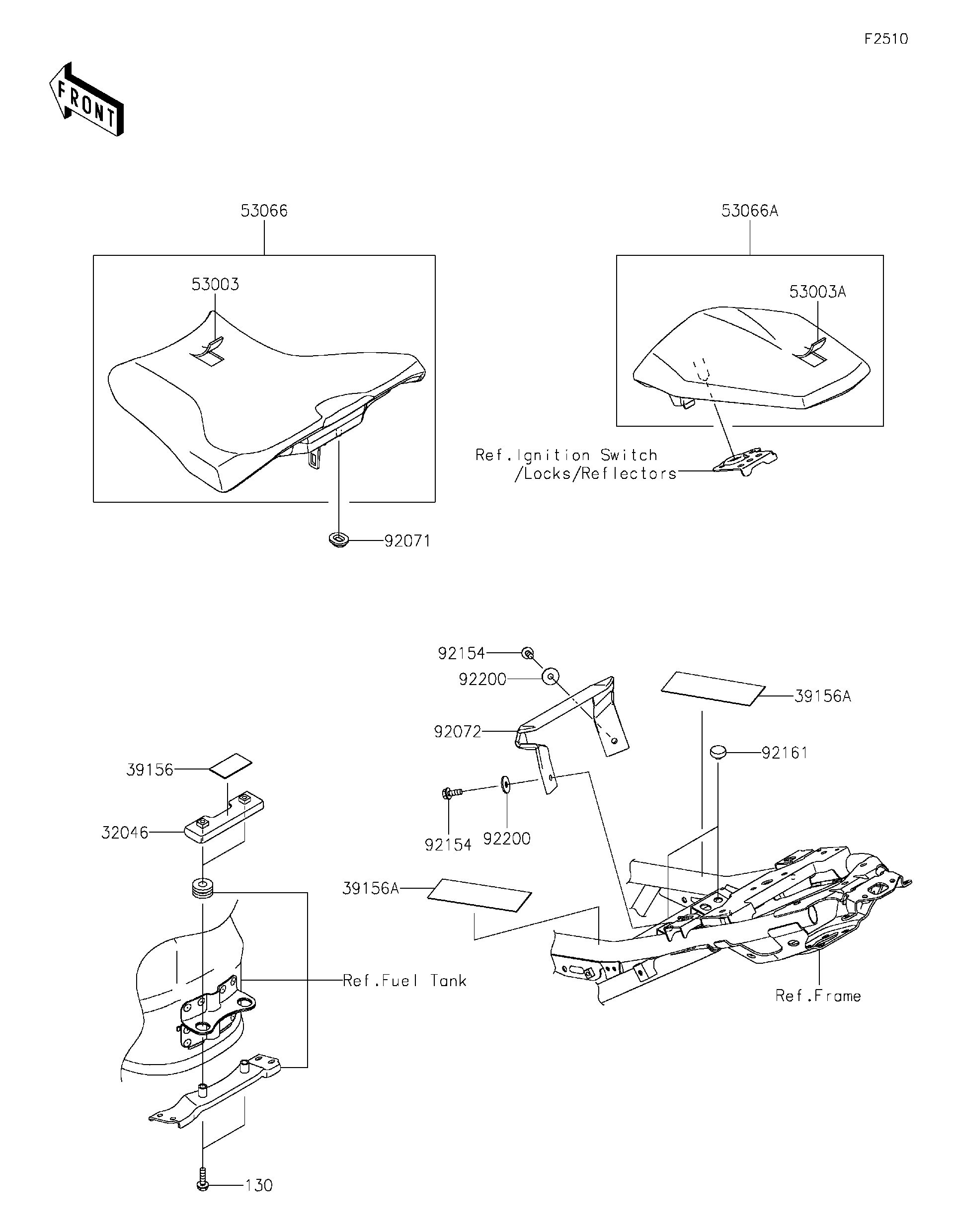 その他 Hsjshzbzbbsis Kawasaki Motorcycle 2023 OEM Parts Diagram for Frame