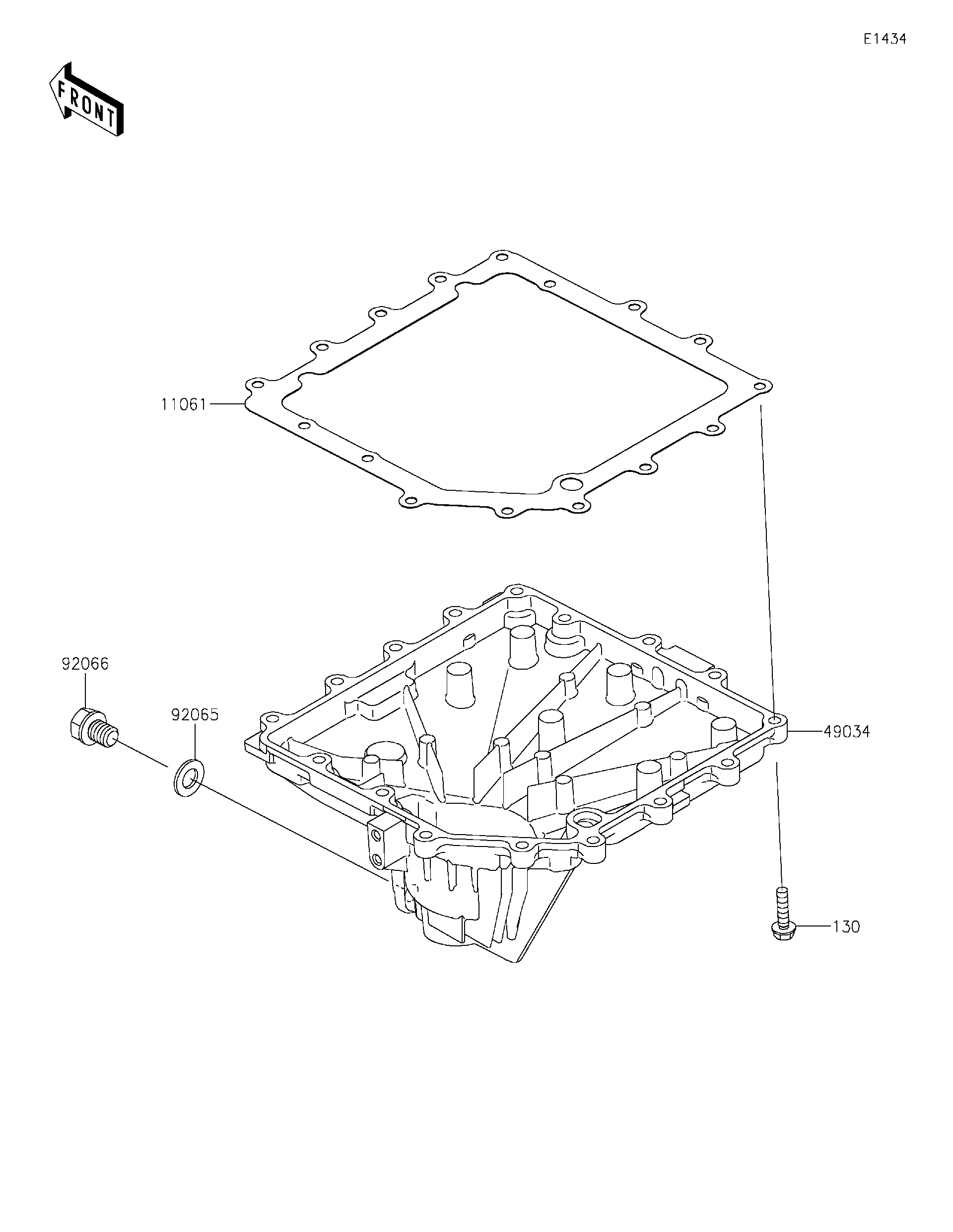 2025 Kawasaki Ninja ZX-4R ABS (ZX400PSFNN) Oil Pan