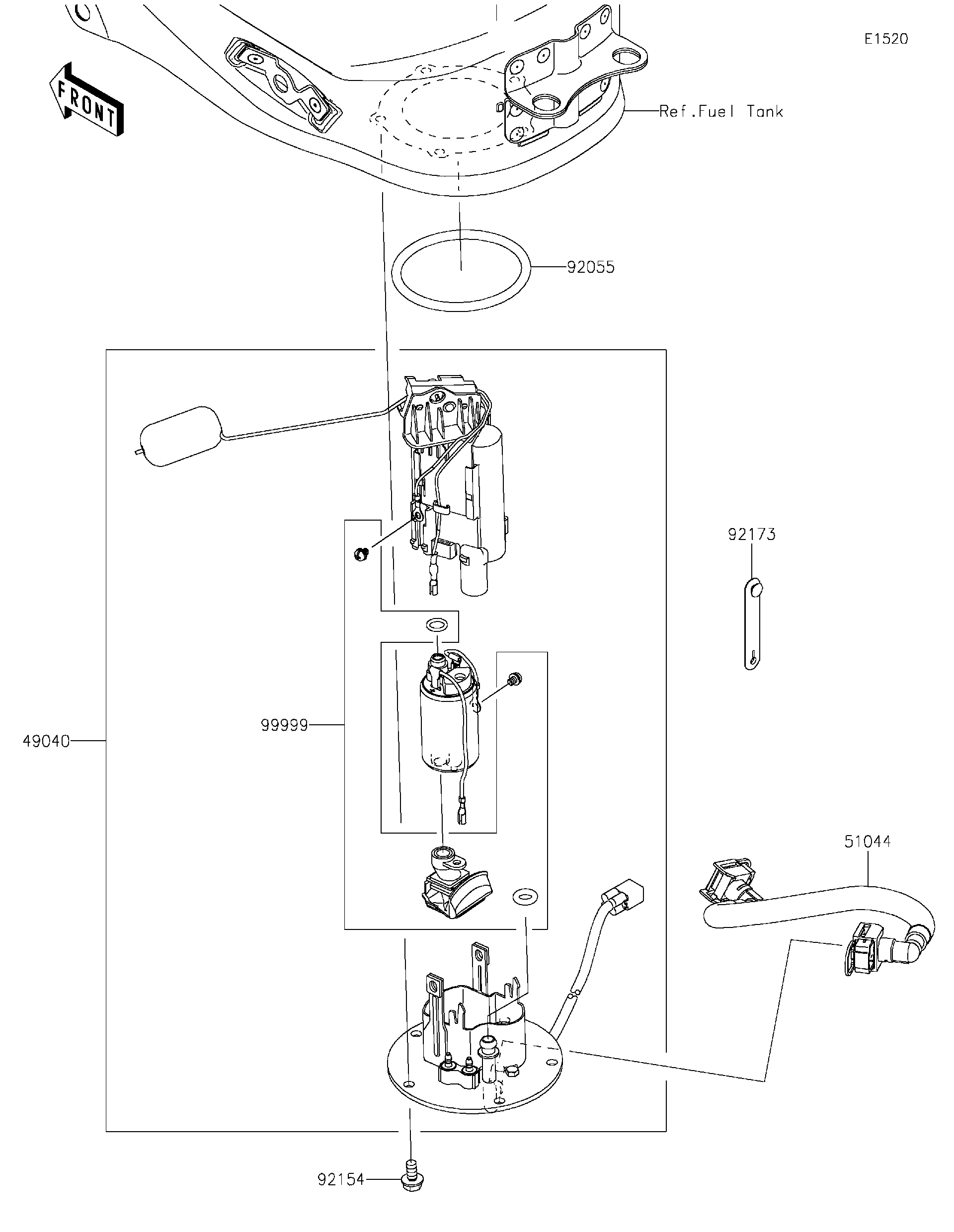 2025 Kawasaki Ninja ZX-4R ABS (ZX400PSFNL) Fuel Pump Motorcycles