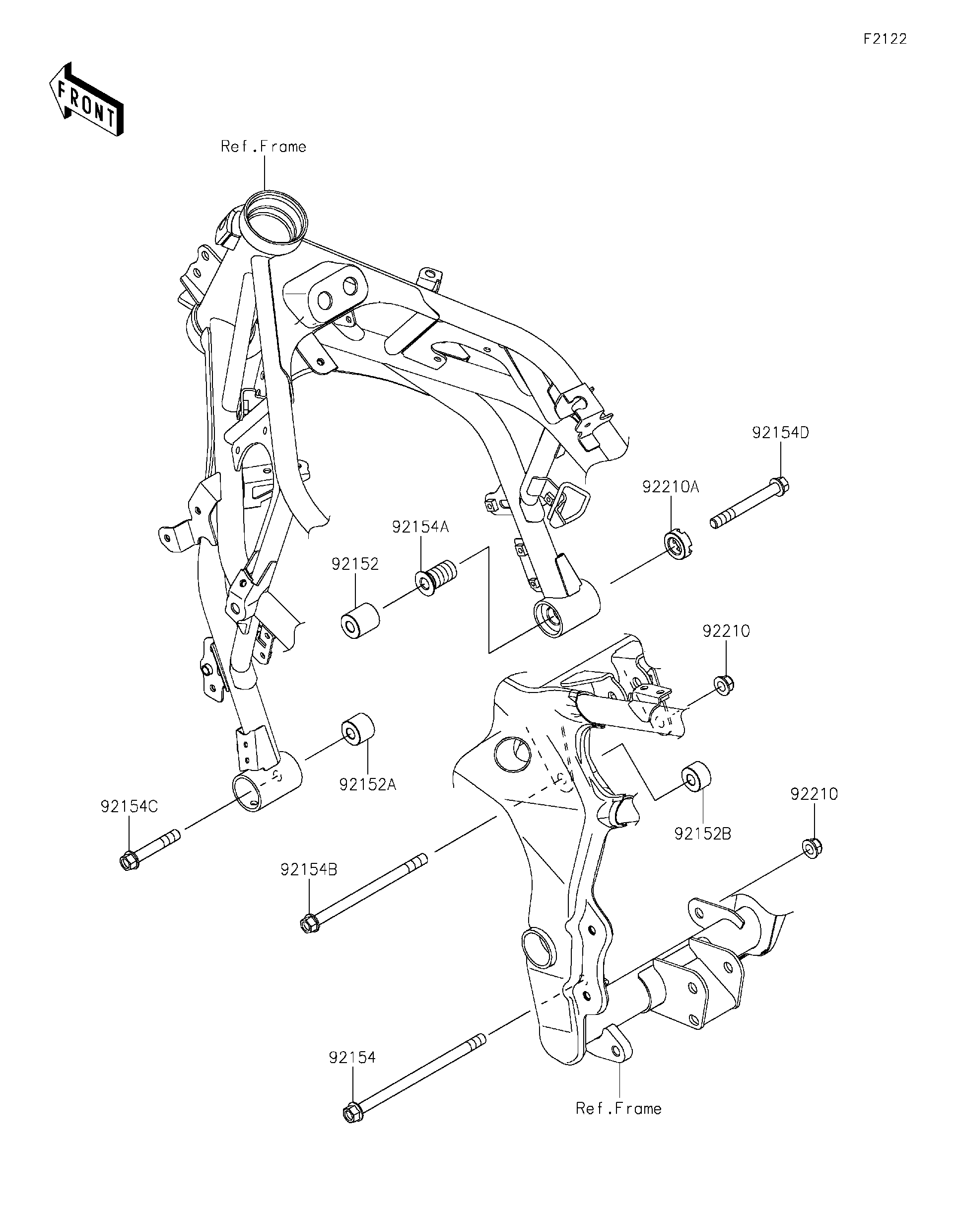 2025 Kawasaki Ninja ZX-4R ABS (ZX400PSFNN) Engine Mount