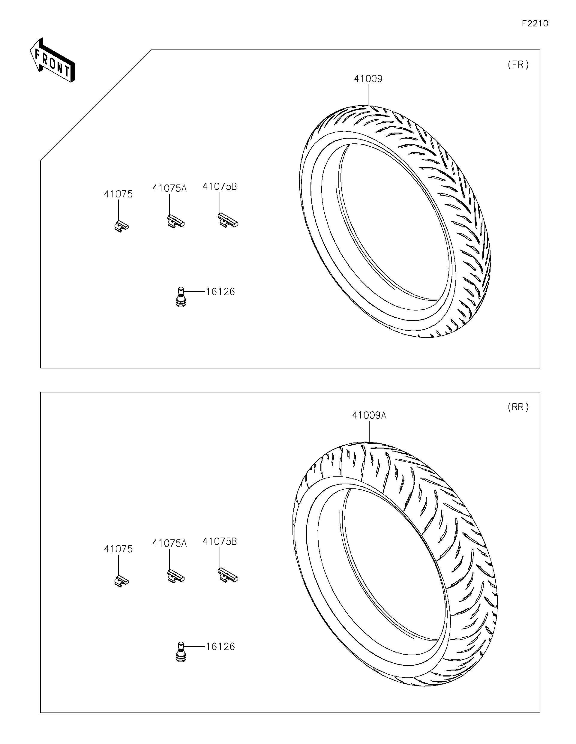 2024 Kawasaki Ninja ZX-4R ABS (ZX400PRFNN) Tires Motorcycles Parts