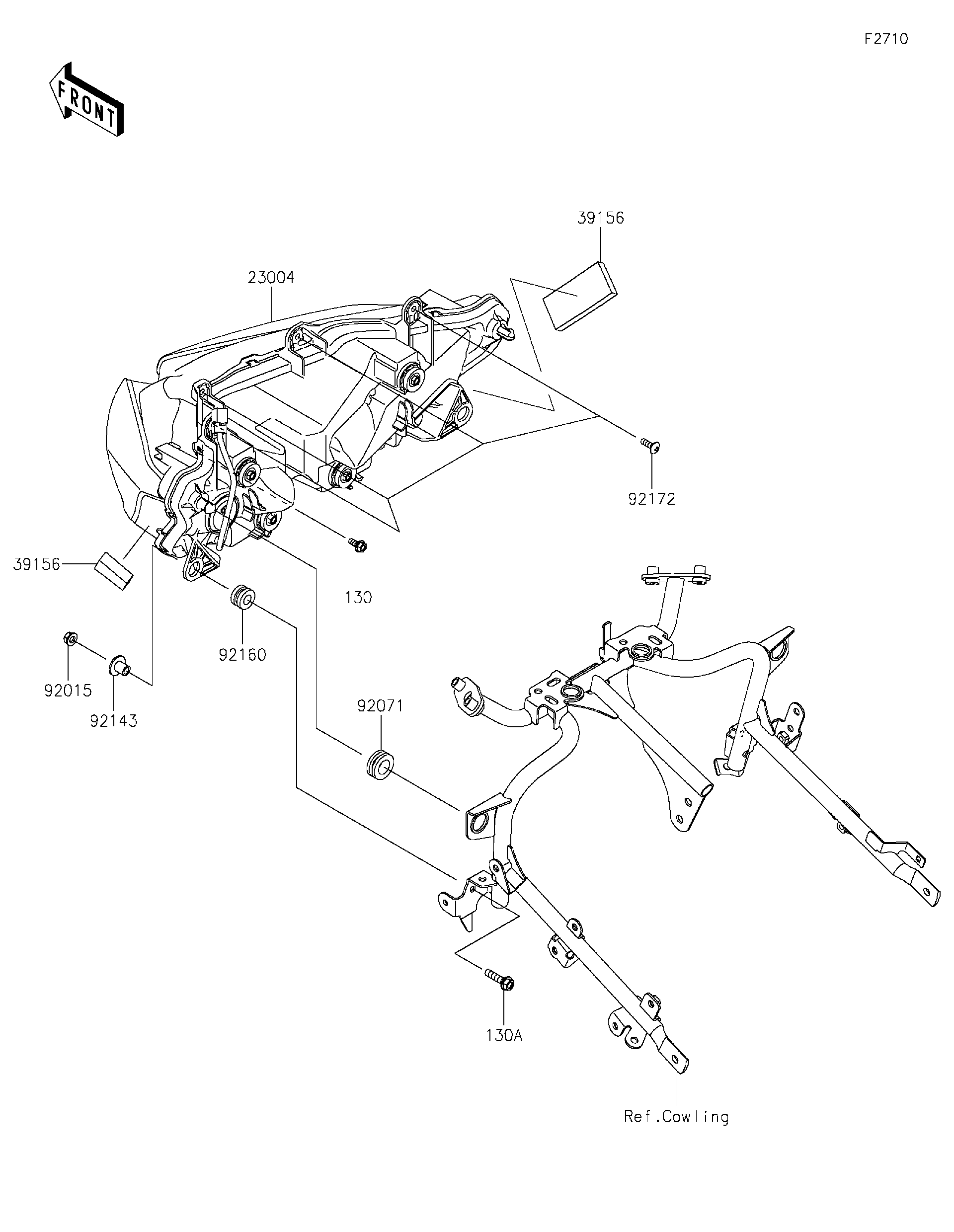 2023 Kawasaki Ninja ZX-4R ABS (ZX400PPFNN) Headlight(s