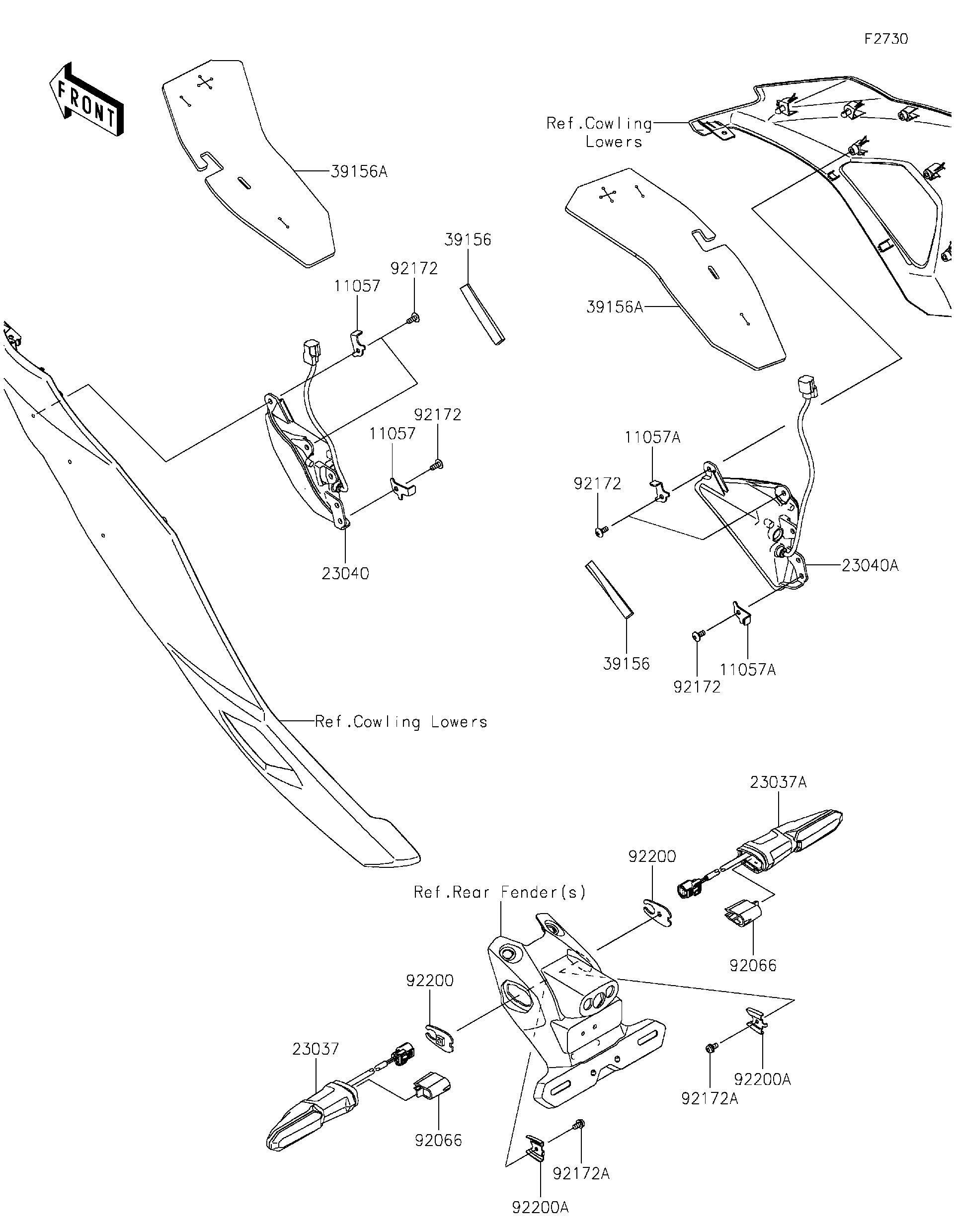 2025 Kawasaki Ninja ZX-4R ABS (ZX400PSFNN) Turn Signals