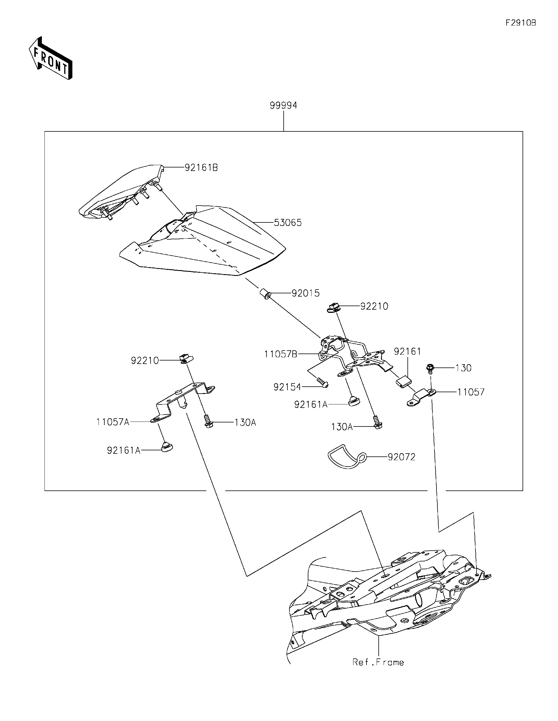 2025 Kawasaki Ninja ZX-4R ABS (ZX400PSFNN) Accessory(Pillion Seat