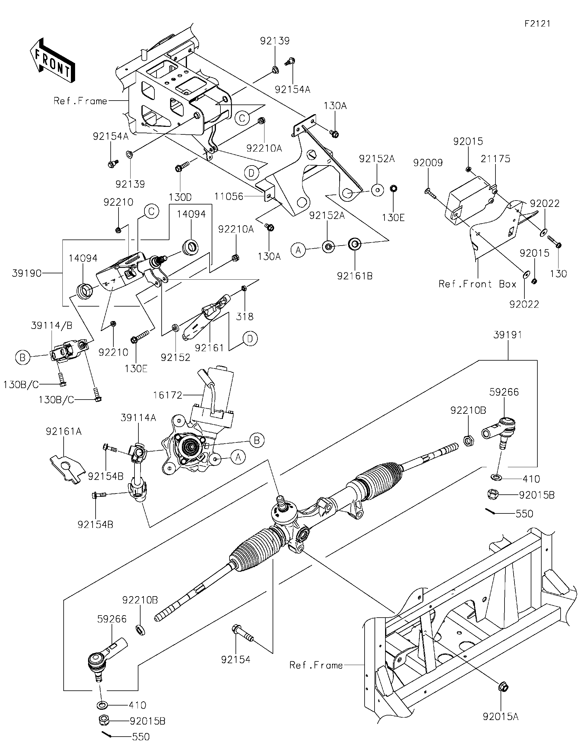 2025 Kawasaki MULE PRO-FXR 1000 LE (KAF1000NSSNL) Steering